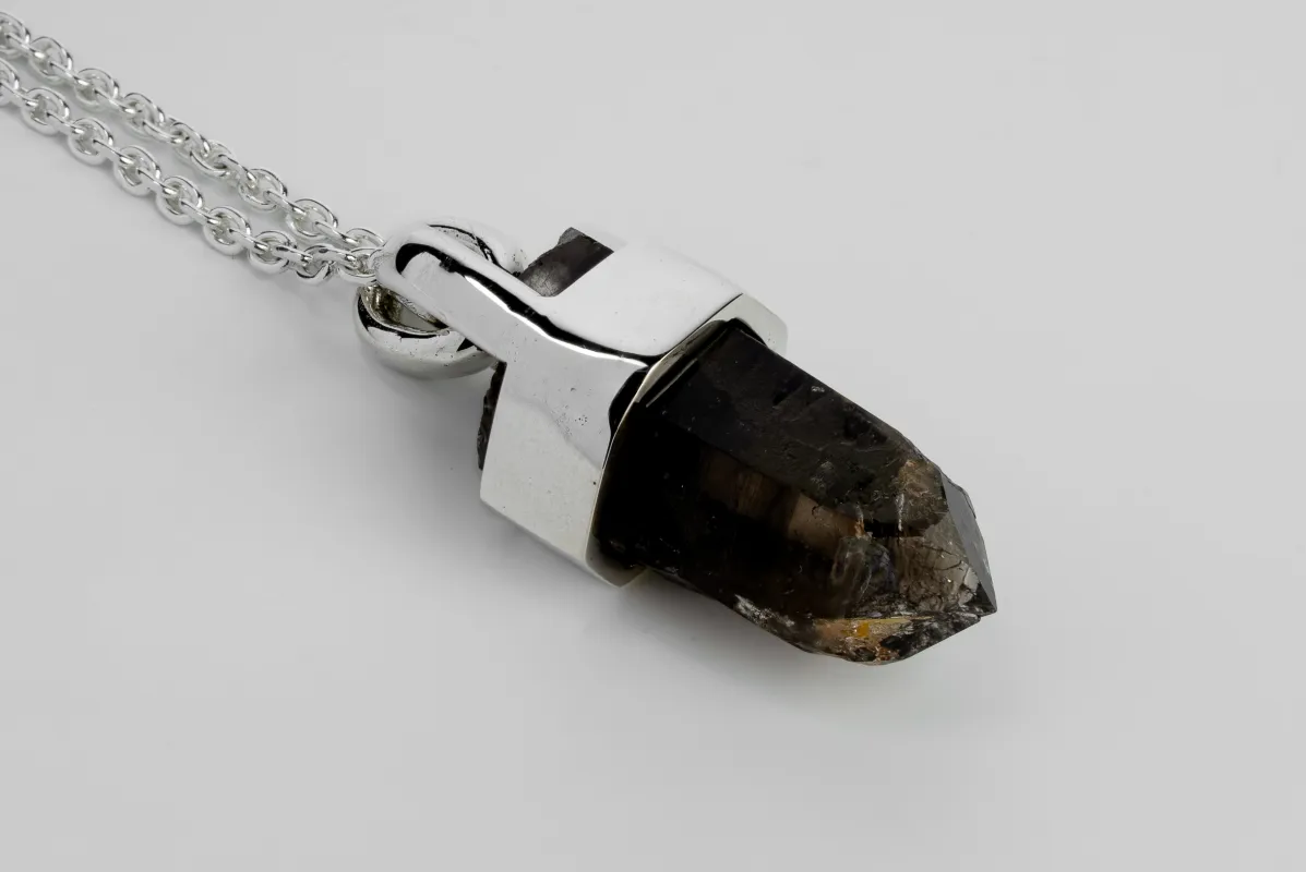 Talisman Necklace (Brace-Held, Smoky Quartz, PA+SQ) sold by Parts of Four