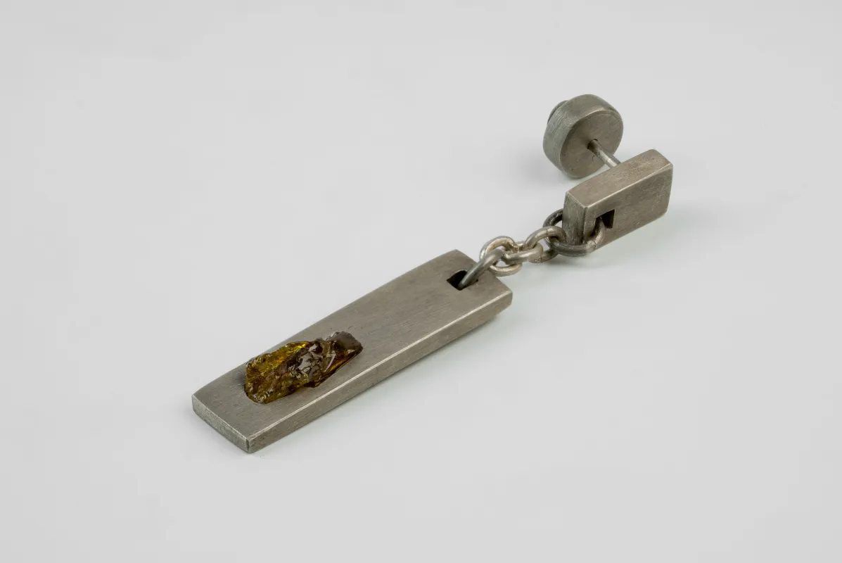 Talisman Plate Dangle Earring (Zincite, DA+ZIN) sold by Parts of Four