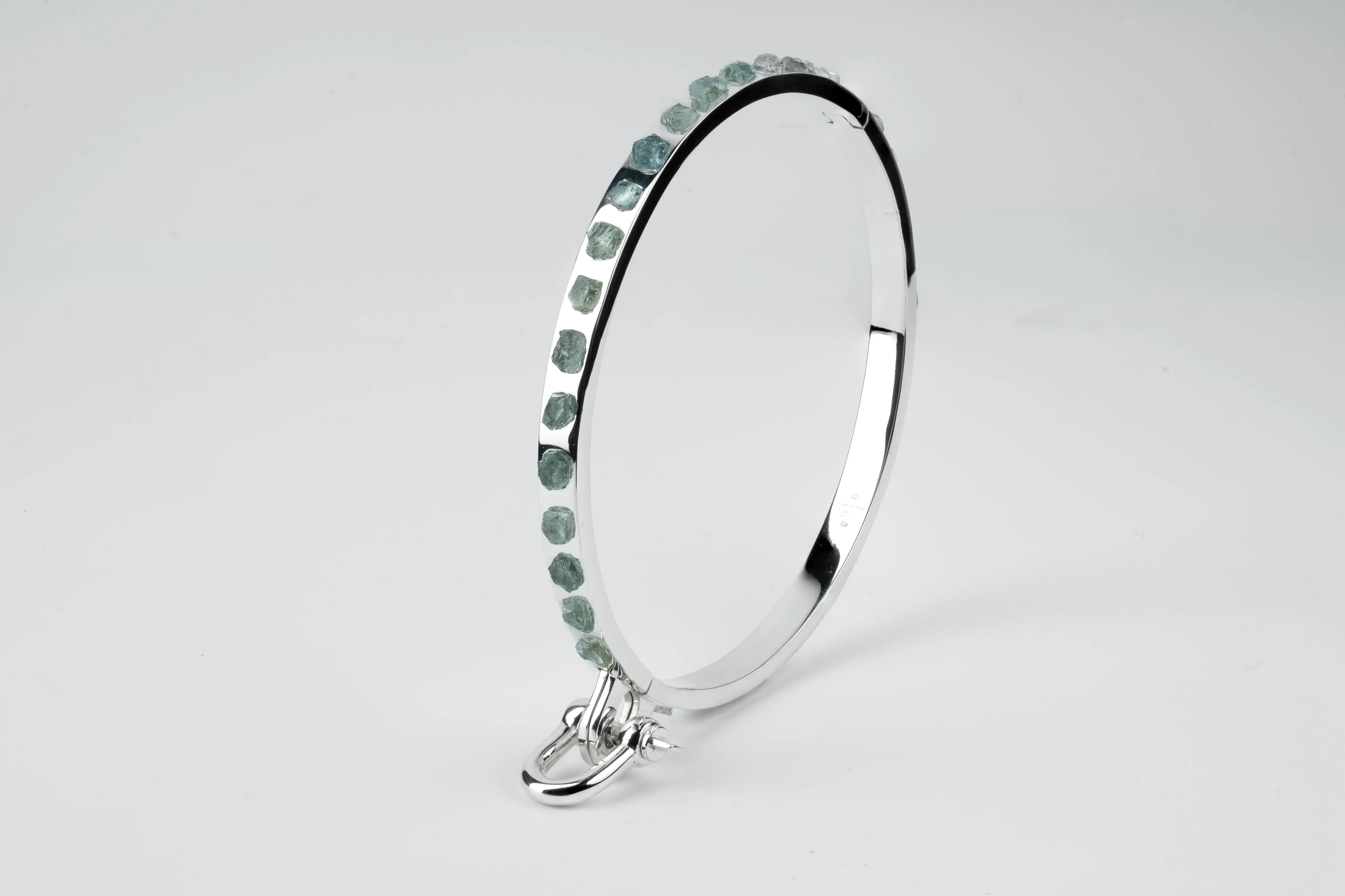 Neck Cuff (Embed, Aquamarine, 9mm, PA+AQU) sold by Parts of Four product image thumbnail 4