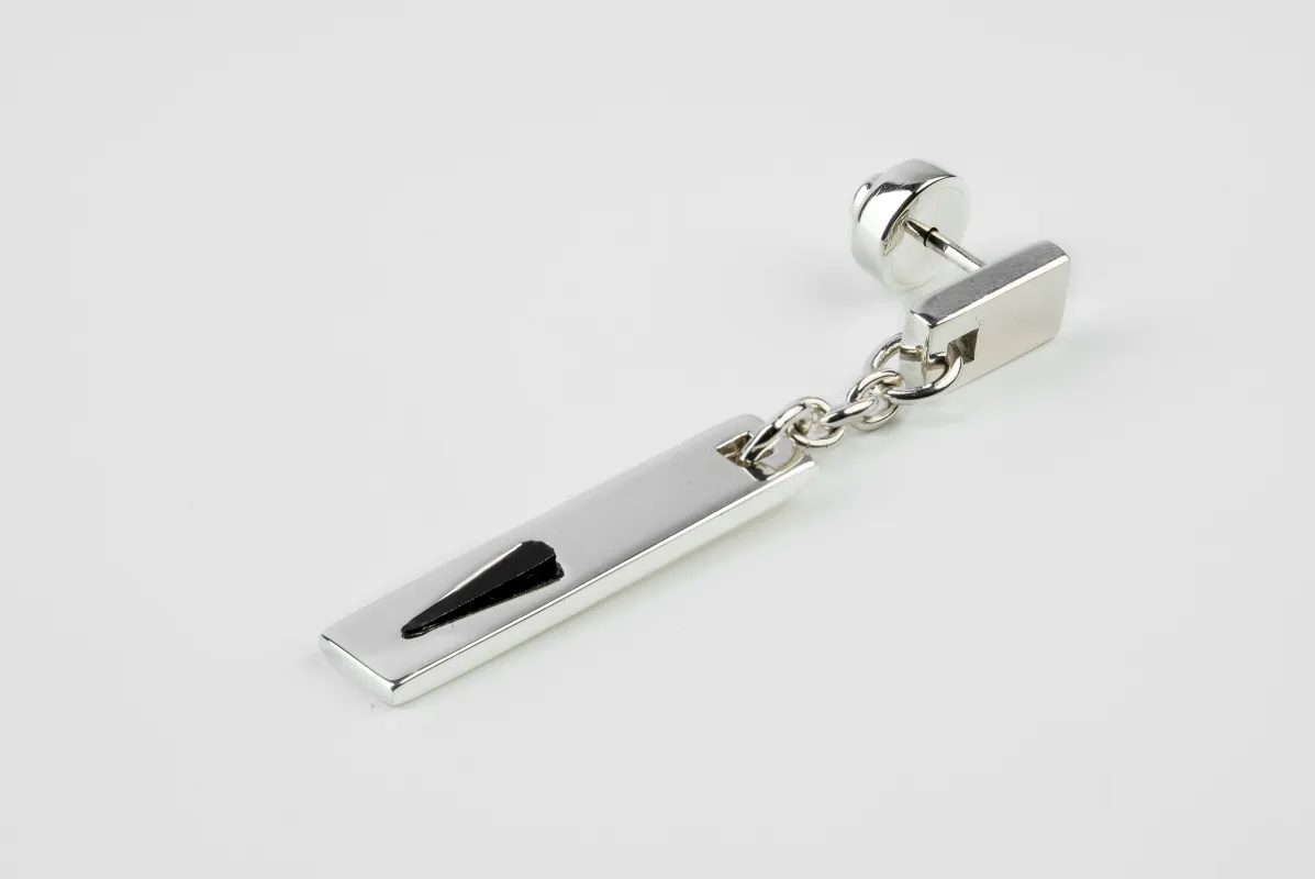 Talisman Plate Dangle Earring (Winza Sapphire, PA+WIS) sold by Parts of Four