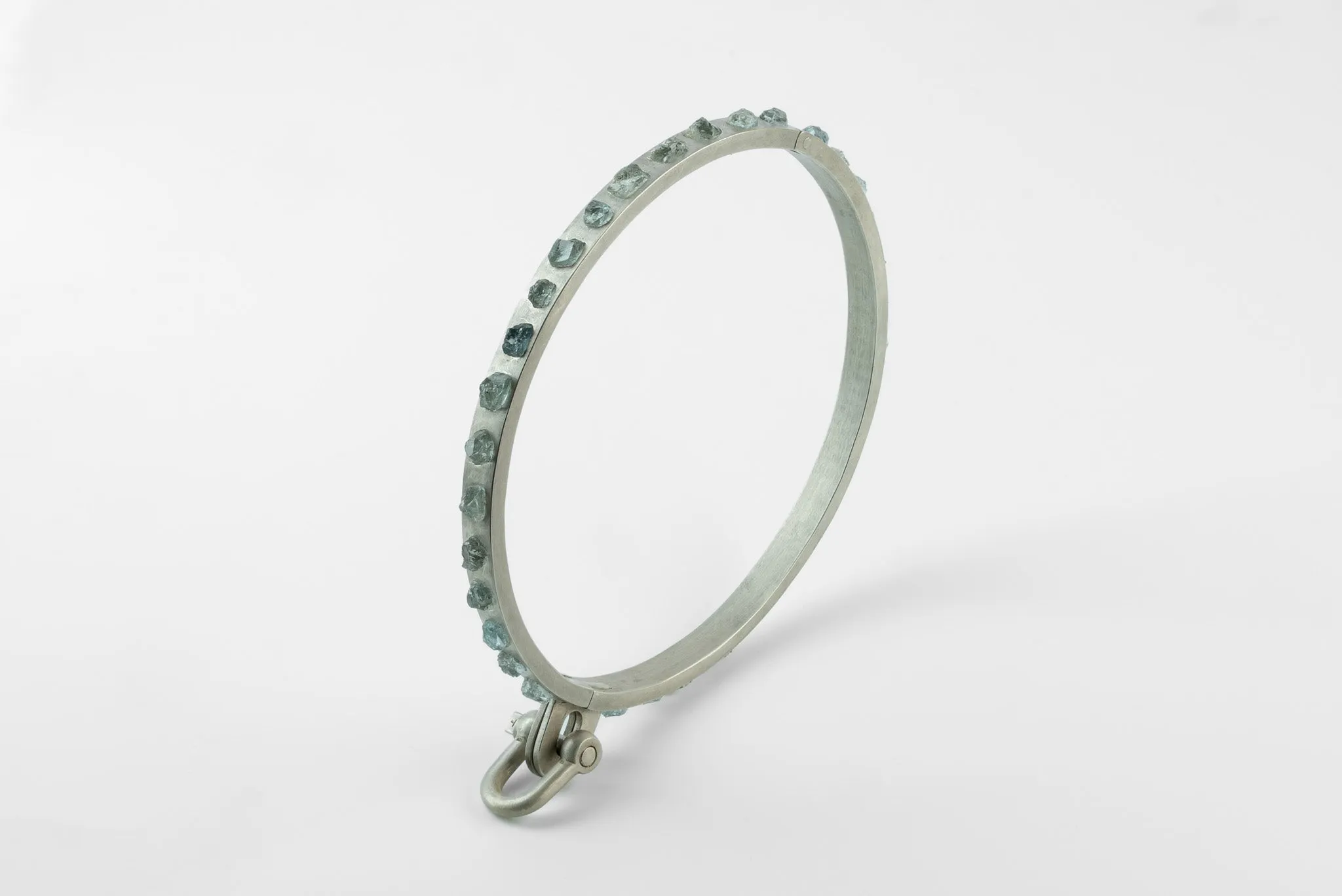 Neck Cuff (Embed, Aquamarine, 9mm, DA+AQU) sold by Parts of Four product image thumbnail 4