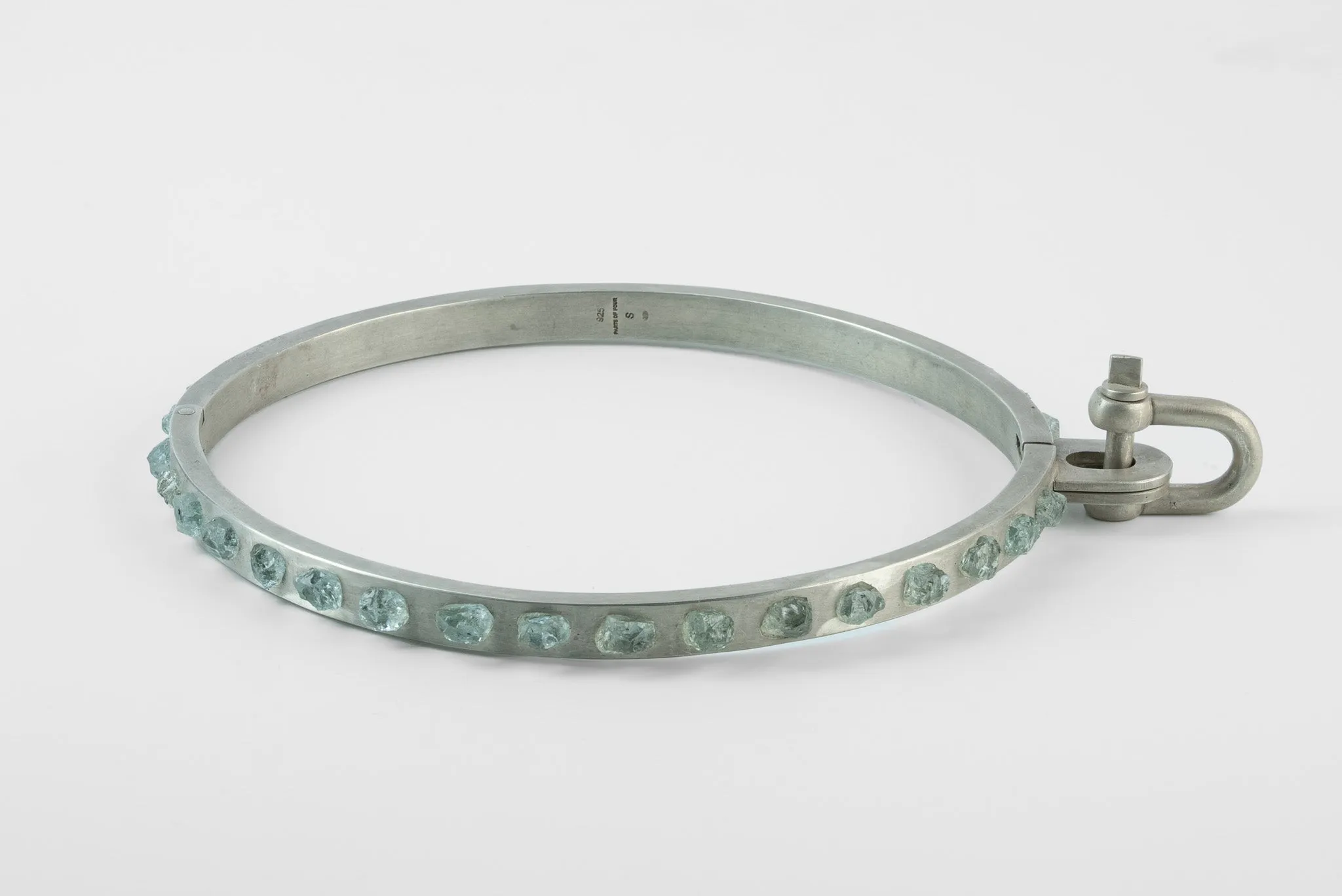 Neck Cuff (Embed, Aquamarine, 9mm, DA+AQU) sold by Parts of Four product image thumbnail 2