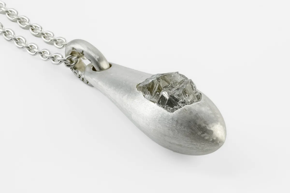 Chrysalis Necklace (Cremaster Emergence, Quartz, MA+Q) sold by Parts of Four