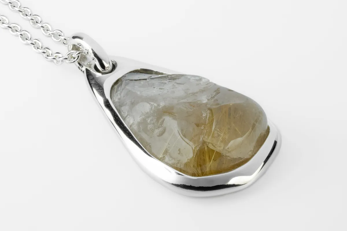 Halos Necklace (Rutilated Quartz, PA+RQ) sold by Parts of Four