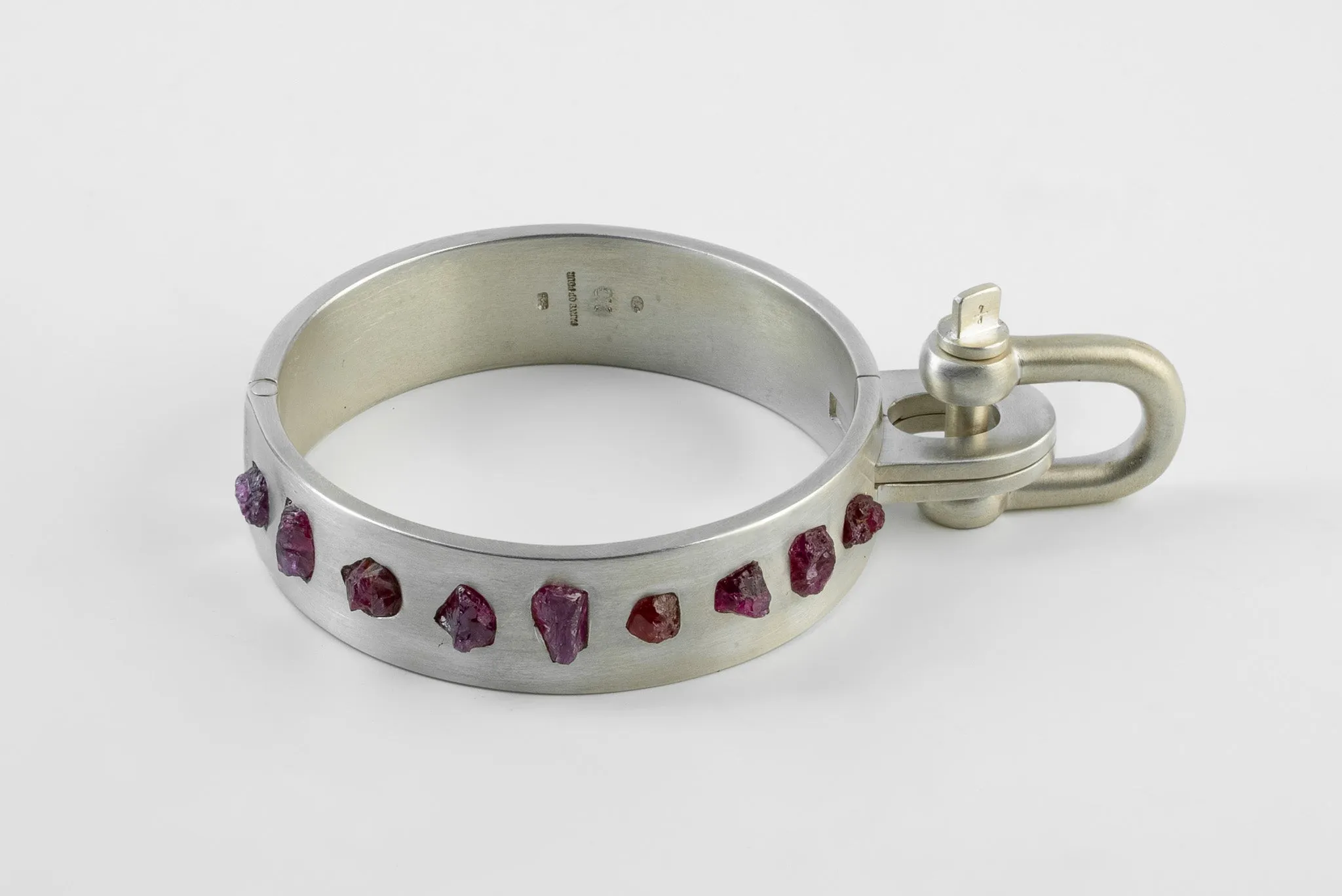 Restraint Cuff (Charm Version, Embed, Dirty Ruby Slabs, 15mm, MA+DRUS) sold by Parts of Four product image thumbnail 2