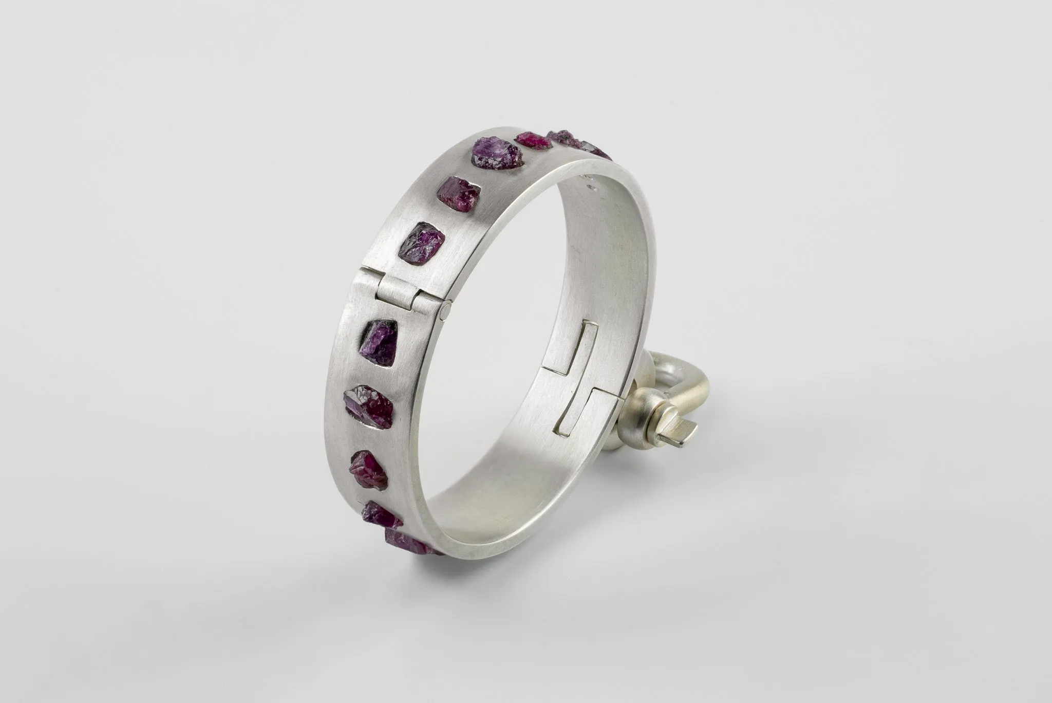 Restraint Cuff (Charm Version, Embed, Dirty Ruby Slabs, 15mm, MA+DRUS) sold by Parts of Four product image thumbnail 3