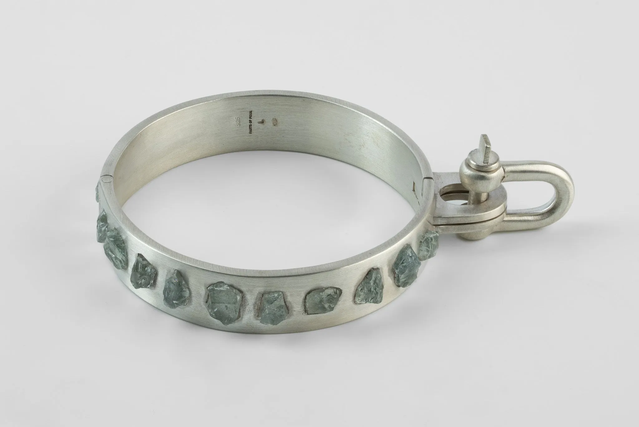 Restraint Cuff (Charm Version, Embed, Aquamarine, 15mm, MA+AQU) sold by Parts of Four product image thumbnail 2