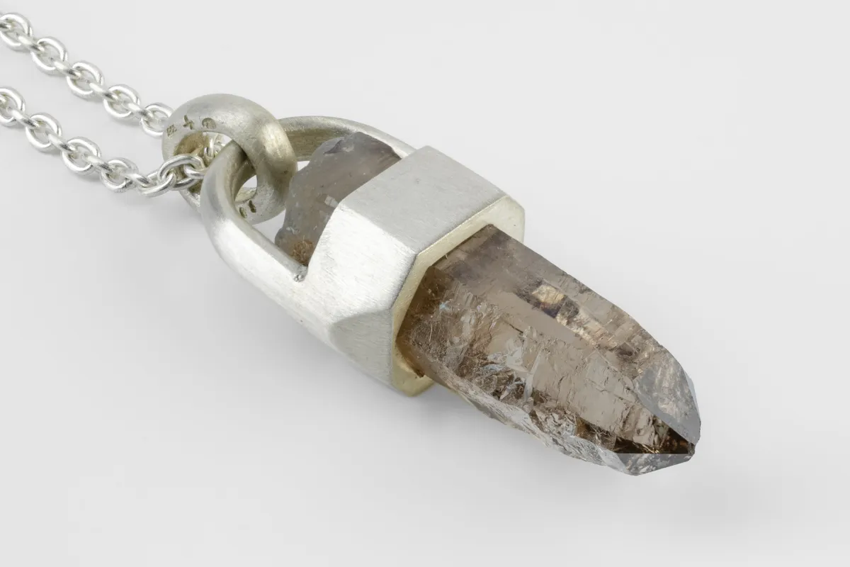 Talisman Necklace (Brace-Held, Smoky Quartz, MA+SQ) sold by Parts of Four