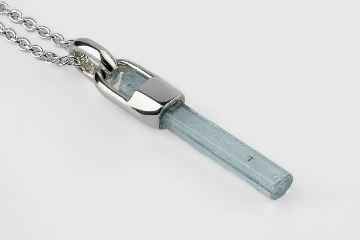 Talisman Necklace (Brace-Held, Aquamarine, PA+AQU) sold by Parts of Four