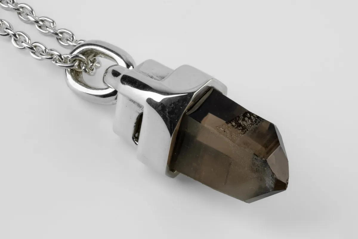 Talisman Necklace (Brace-Held, Healed, Smoky Quartz, PA+SQ) sold by Parts of Four