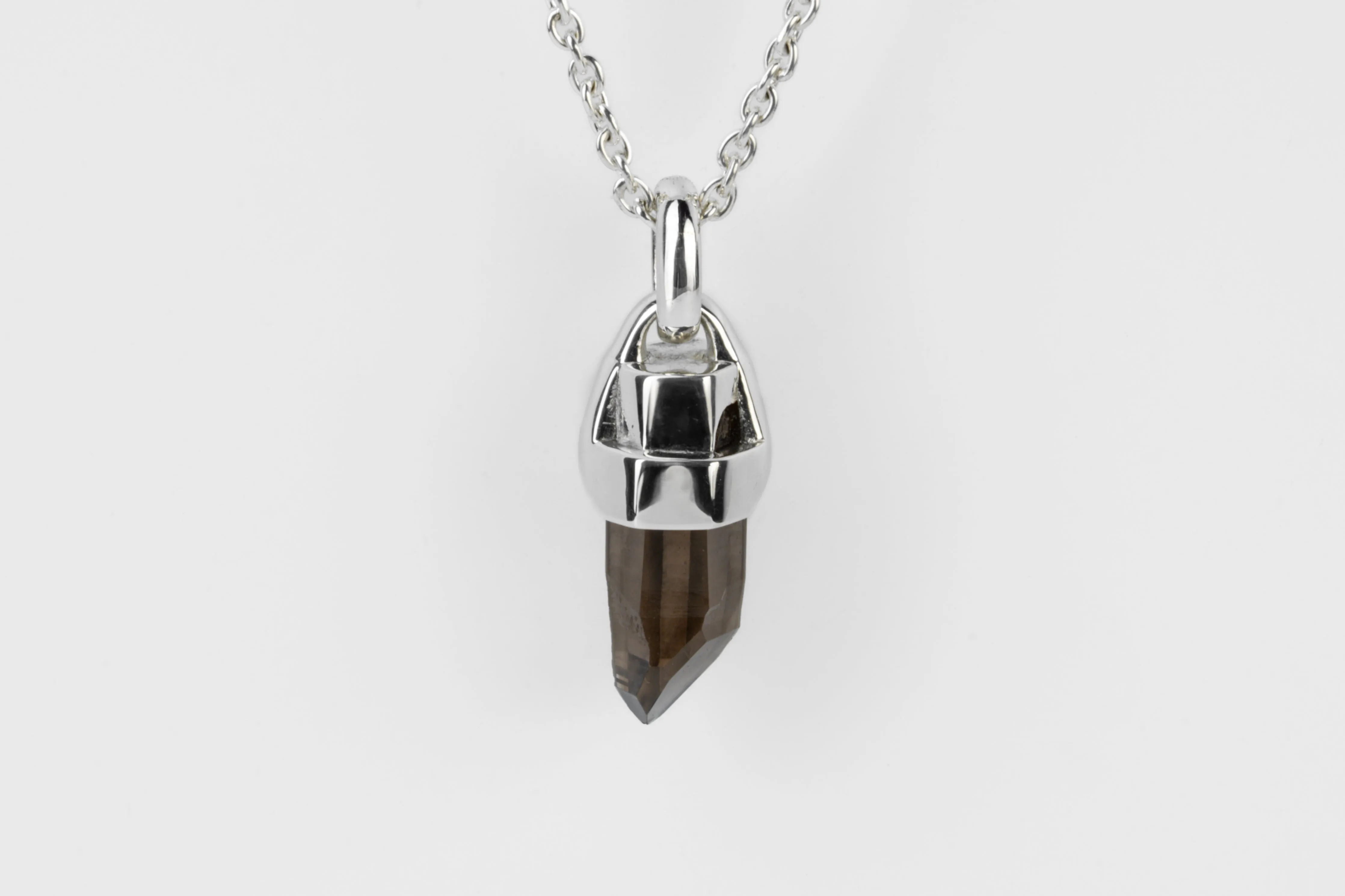 Talisman Necklace (Brace-Held, Healed, Smoky Quartz, PA+SQ) sold by Parts of Four product image thumbnail 4