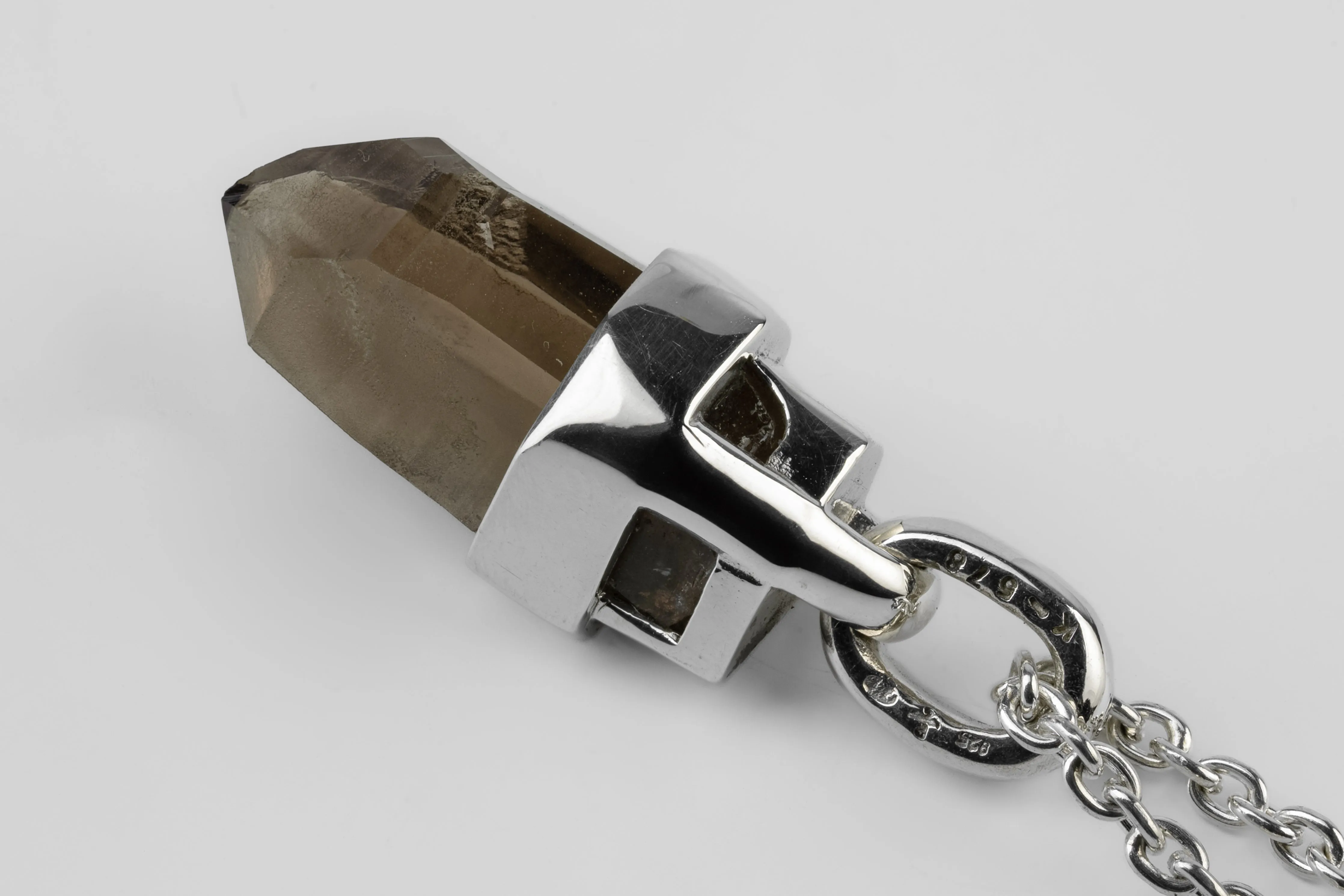 Talisman Necklace (Brace-Held, Healed, Smoky Quartz, PA+SQ) sold by Parts of Four product image thumbnail 2