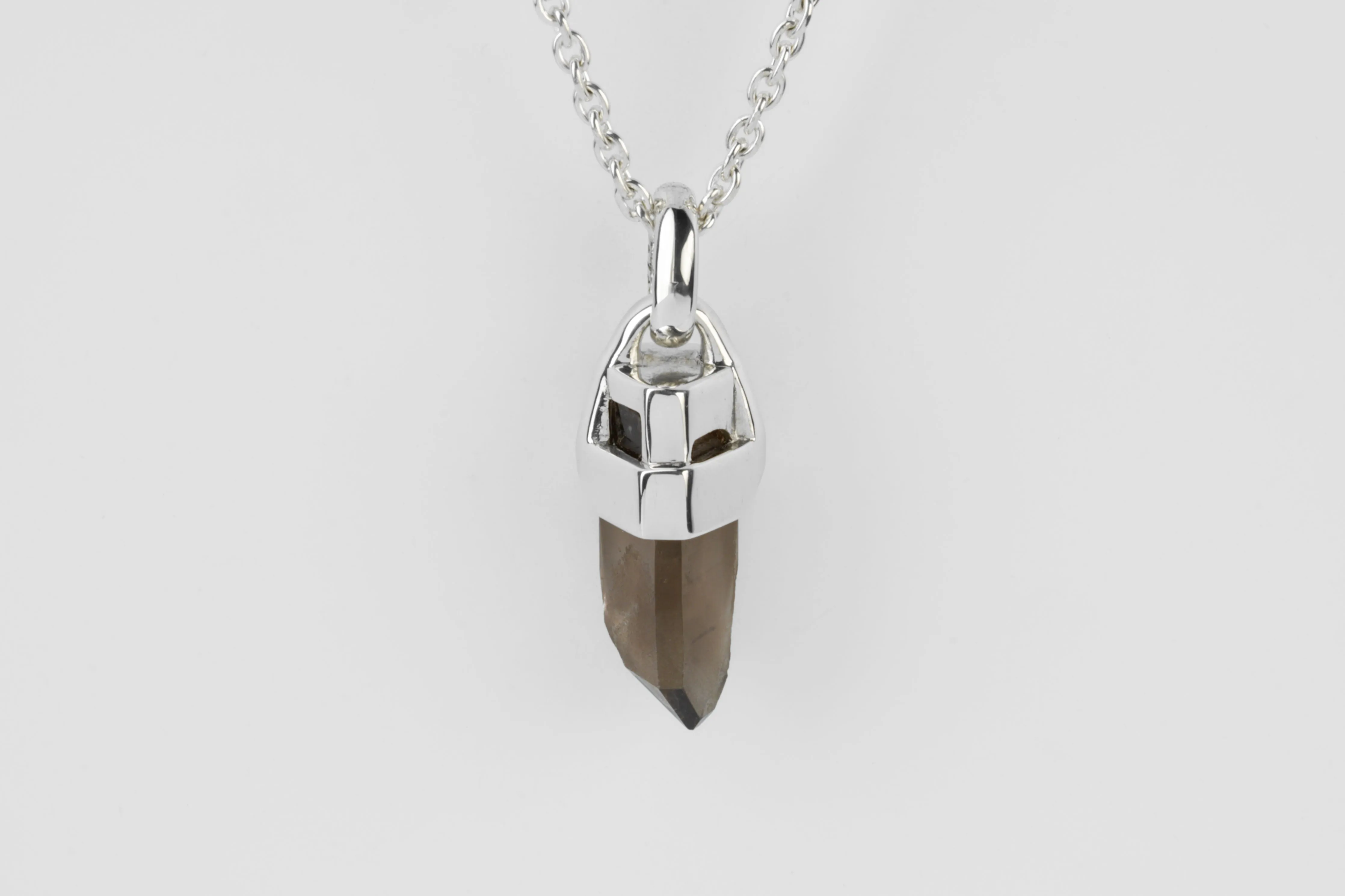 Talisman Necklace (Brace-Held, Healed, Smoky Quartz, PA+SQ) sold by Parts of Four product image thumbnail 3