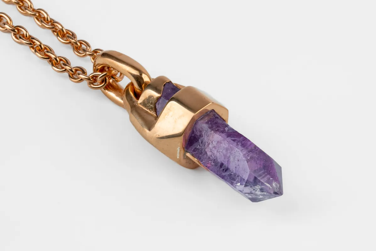 Talisman Necklace (50cm, Brace-Held, Healed, Amethyst, YMA+AME) sold by Parts of Four