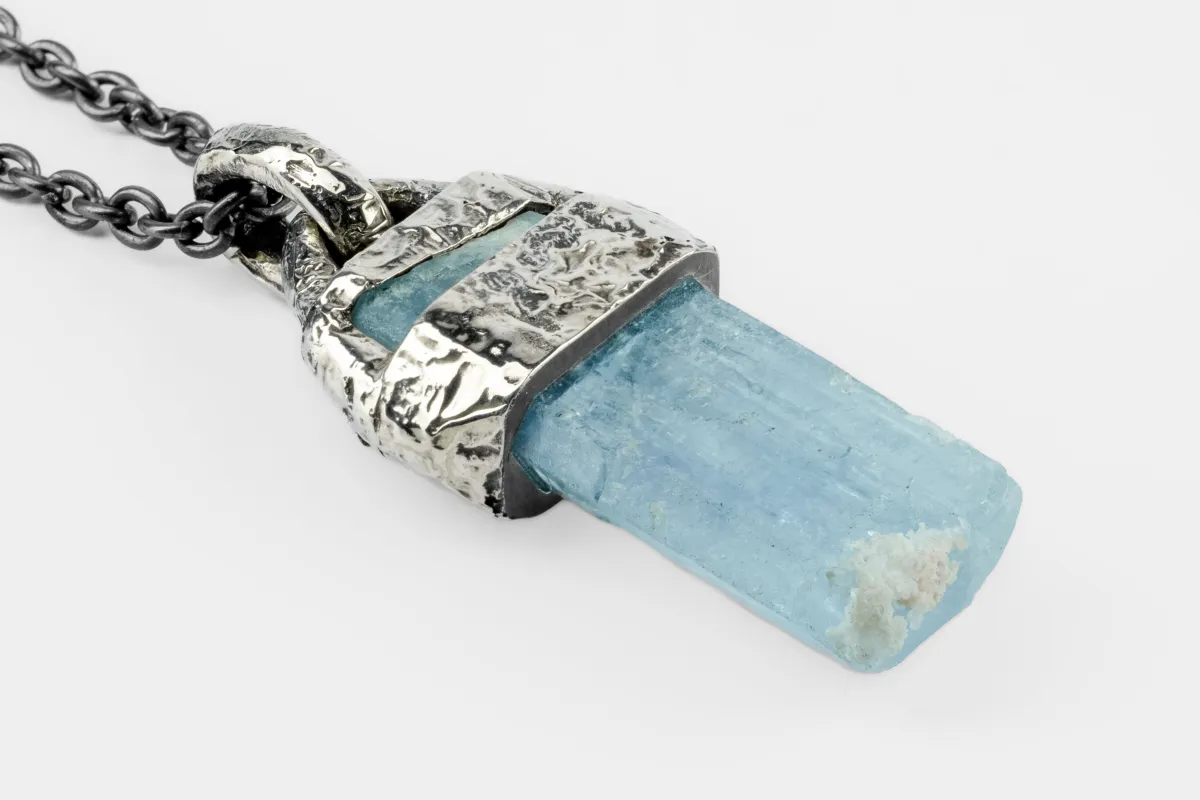 Talisman Necklace (Fuse, Brace-Held, Healed, Aquamarine, KA10KW+AQU) sold by Parts of Four