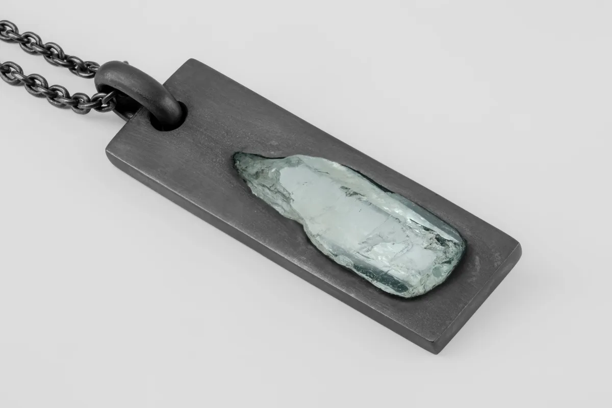 Plate Necklace (Adaptation, Aquamarine, KA+AQU) sold by Parts of Four