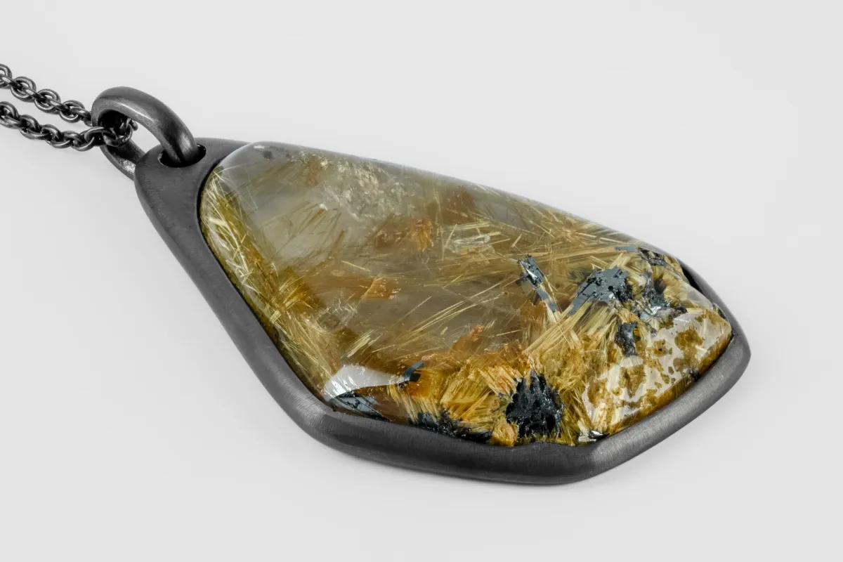 Halos Necklace (Rutilated Quartz, KA+RQ) sold by Parts of Four