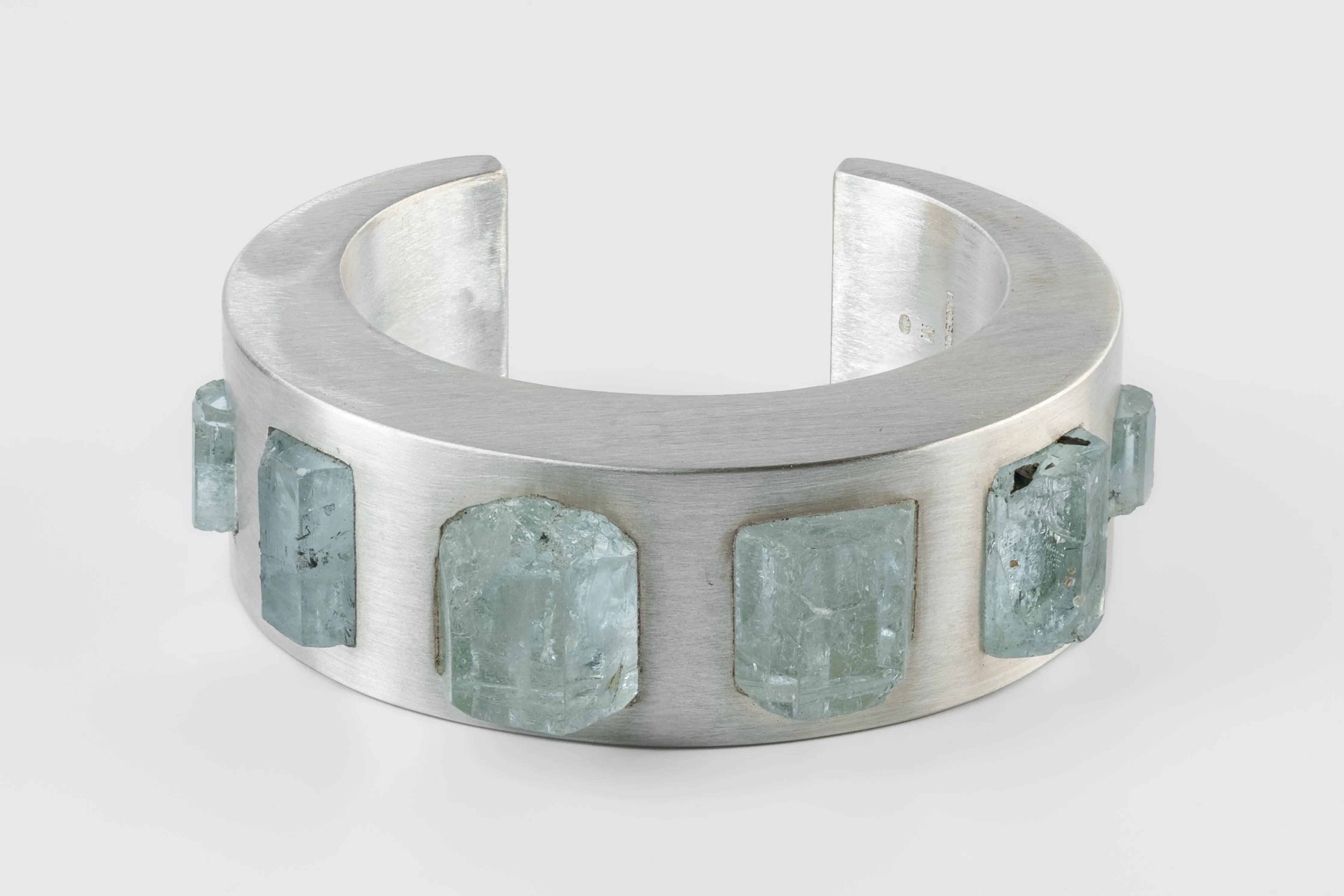 Crescent Bracelet (Embed, Aquamarine, 30mm, MA+AQU) sold by Parts of Four product image thumbnail 3