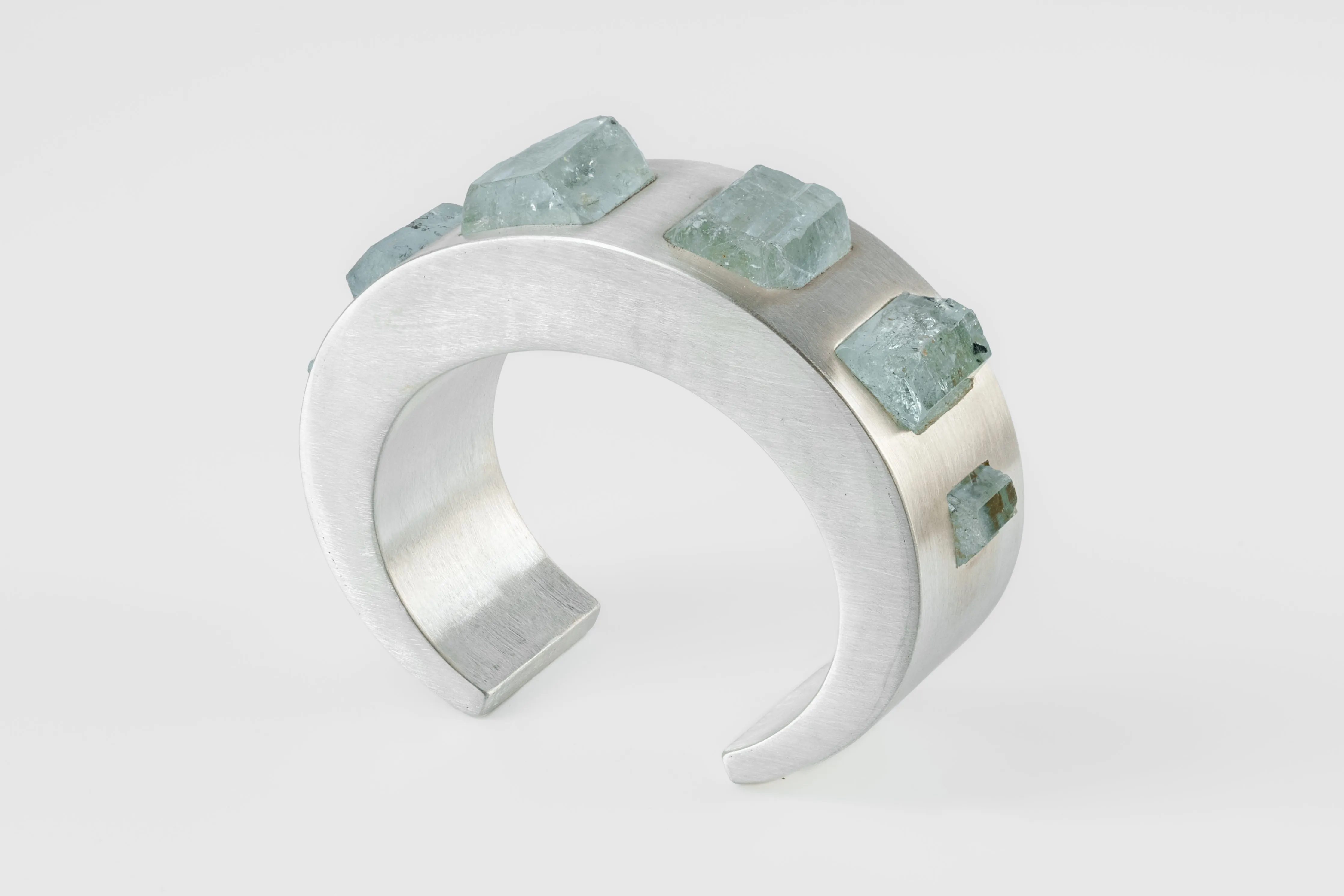 Crescent Bracelet (Embed, Aquamarine, 30mm, MA+AQU) sold by Parts of Four product image thumbnail 2