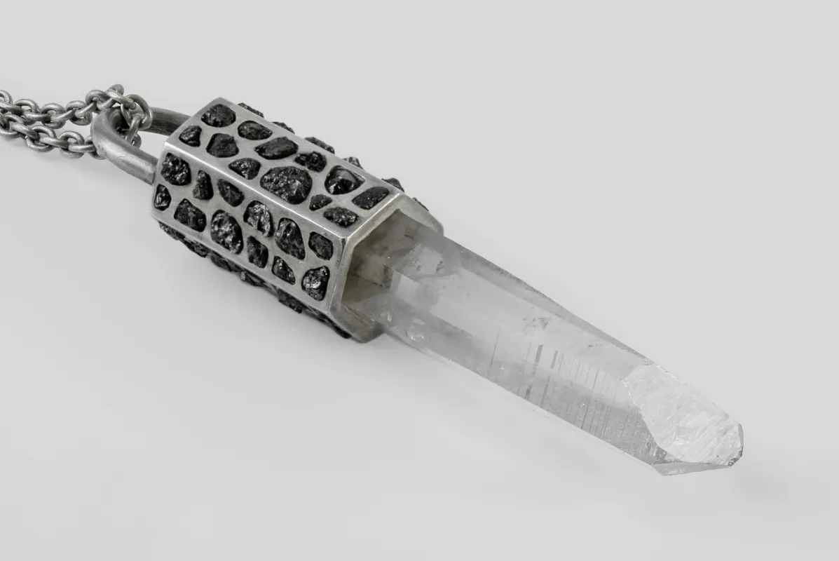 Talisman Necklace (Mega Pavé, Lemurian Quartz, DA+KFRDIA+LEM) sold by Parts of Four