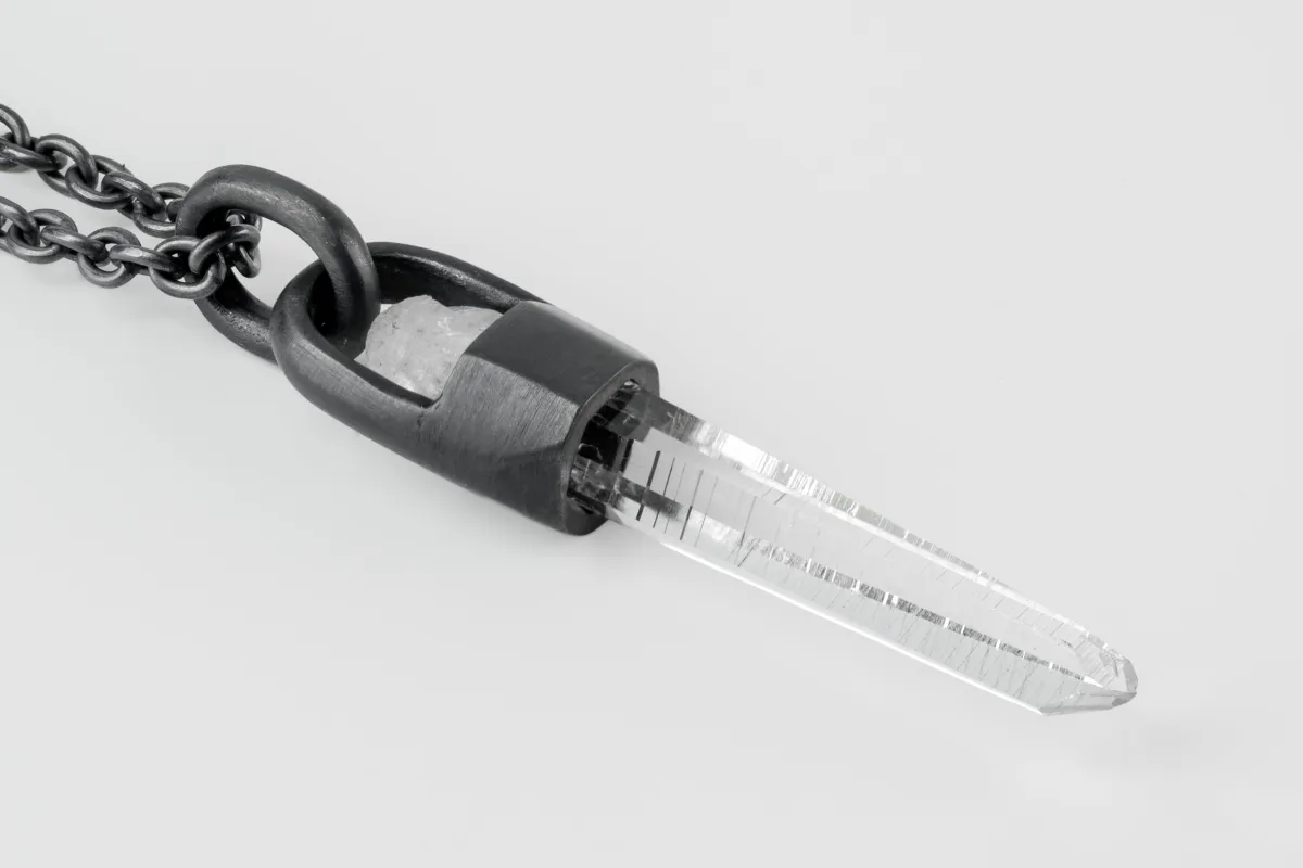 Talisman Necklace (50cm, Brace-Held, Lemurian Quartz, KA+LEM) sold by Parts of Four