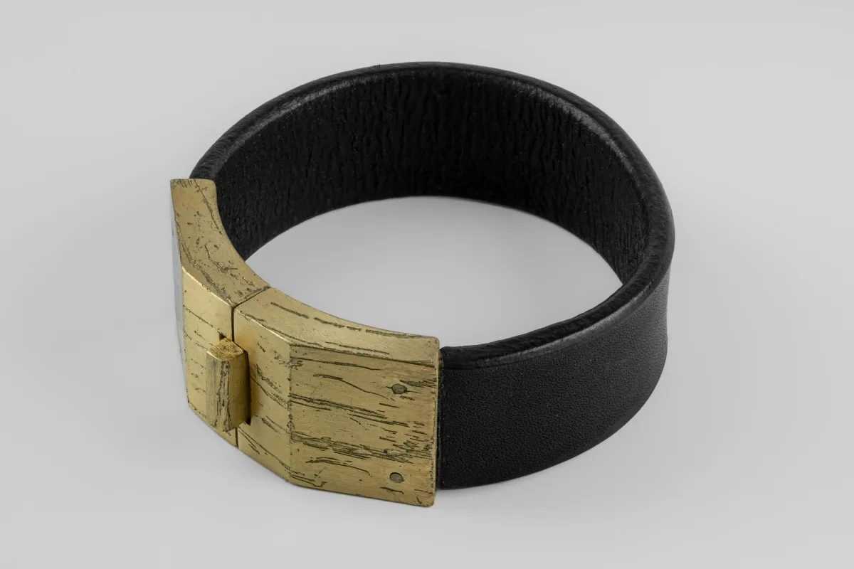 Box Lock Bracelet (Facet, Narrow, BLK+AG) sold by Parts of Four