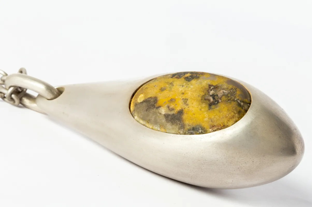 Chrysalis Necklace (Cremaster Emergence, Bumblebee Jasper, DA+JAS) sold by Parts of Four