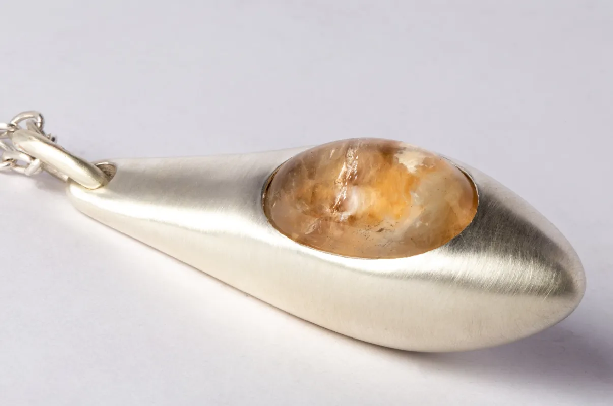 Chrysalis Necklace (Cremaster Emergence, Garden Quartz, MA+GQ) sold by Parts of Four