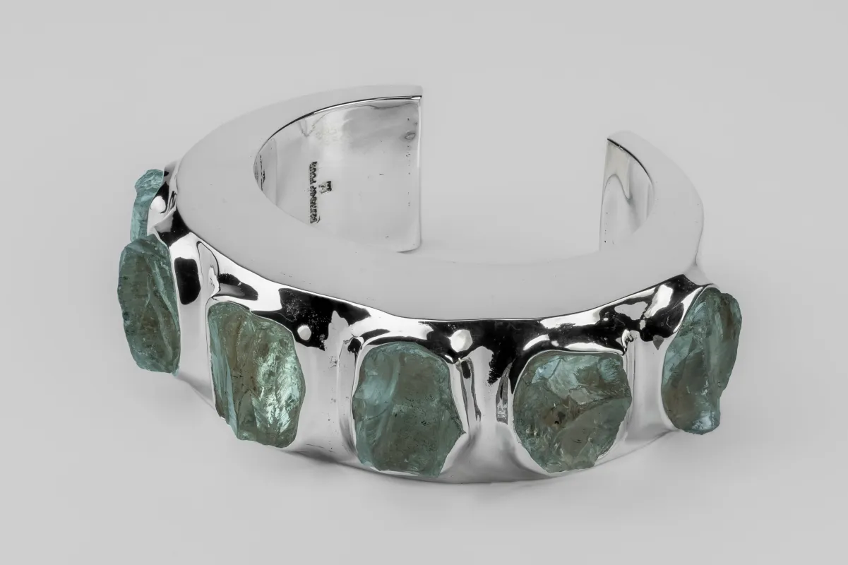 Crescent Bracelet (Terrestrial Surfaced, Green Amethyst, 30mm, YS+PA+GAM) sold by Parts of Four