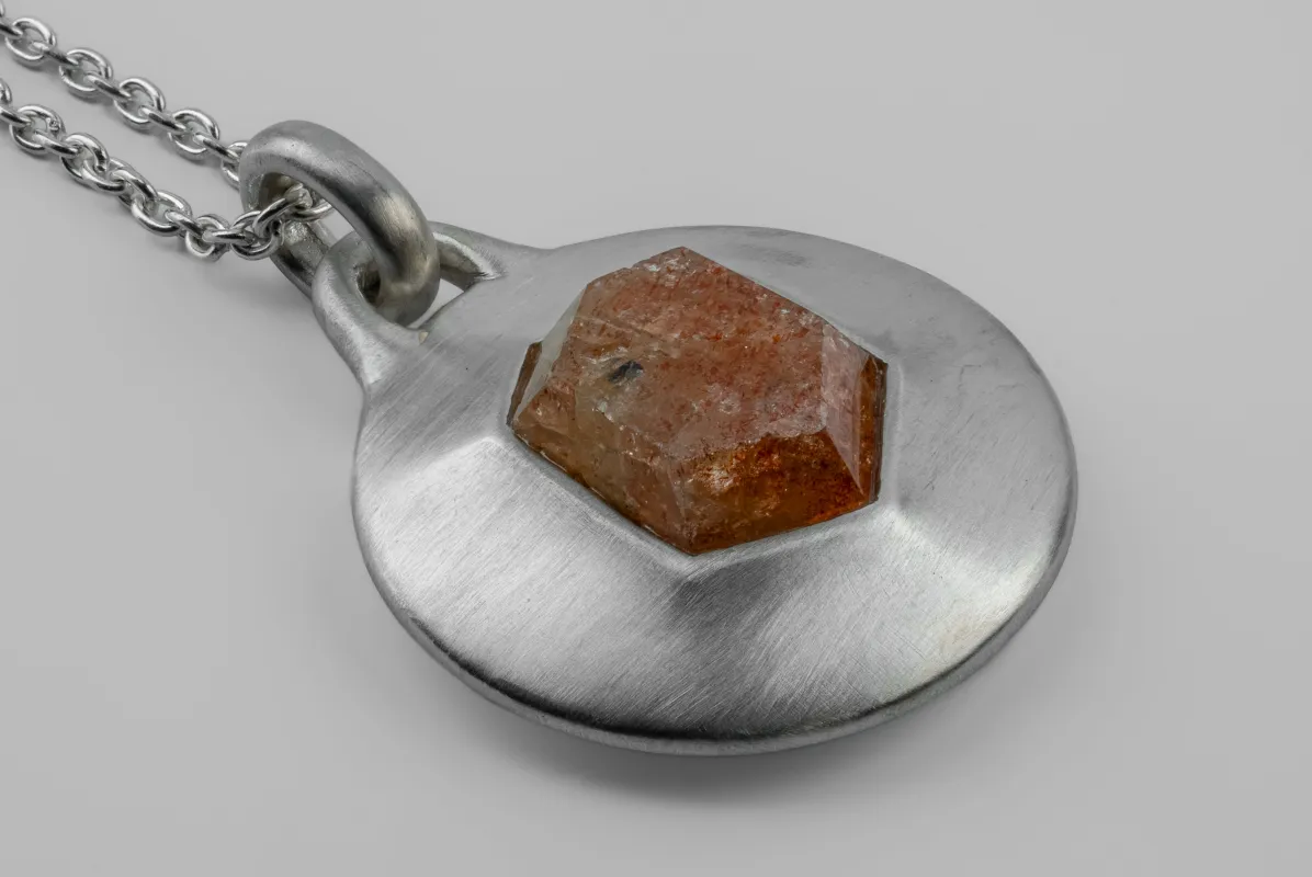 Morphed Disk Necklace (45mm, Sunstone, MA+SUN) sold by Parts of Four