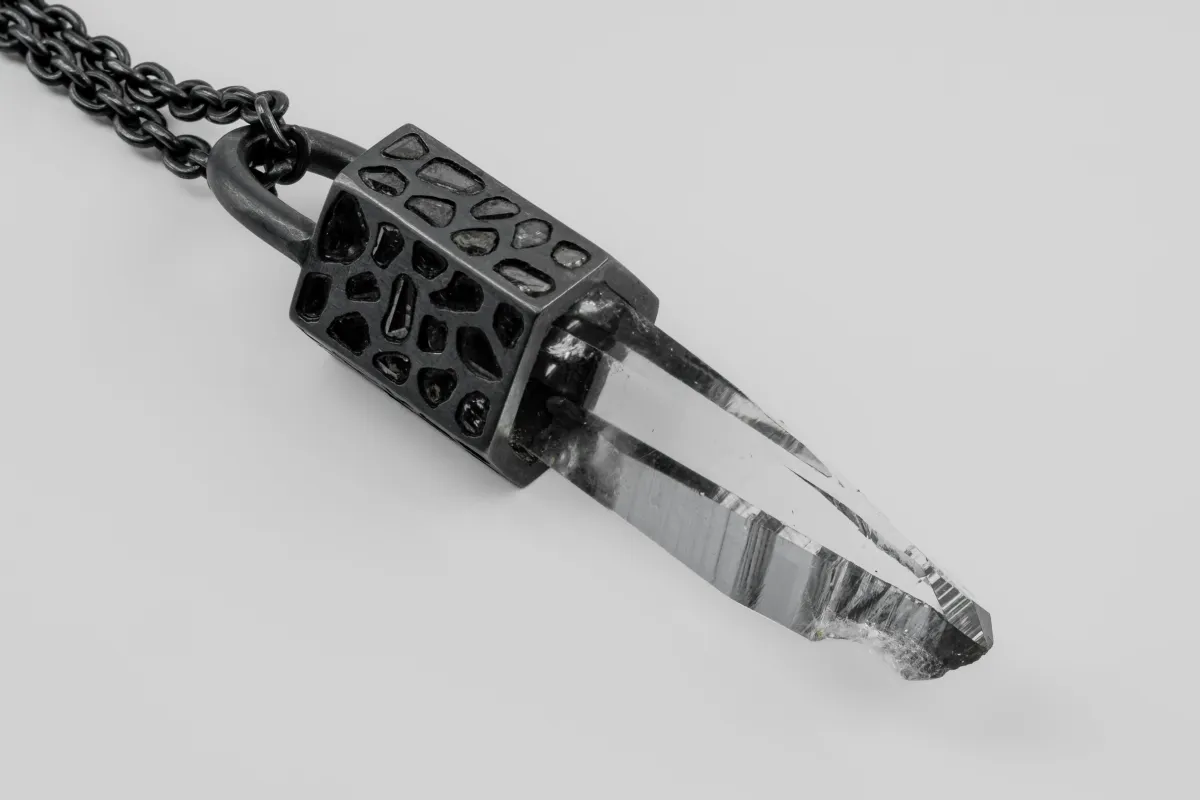 Talisman Necklace (Mega Pavé, Lemurian Quartz, KA+DIA+LEM) sold by Parts of Four