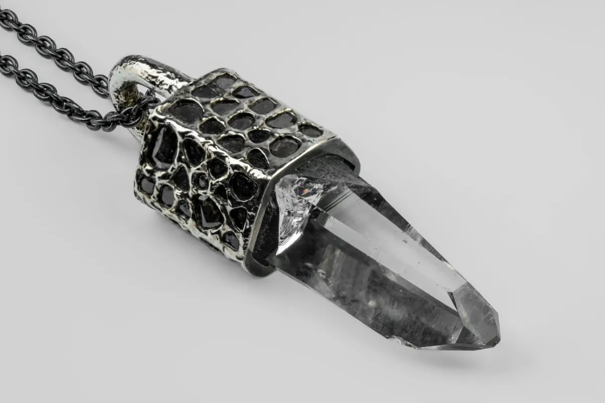 Talisman Necklace (Fuse, Mega Pavé, Lemurian Quartz, KA10KW+DIA+LEM) sold by Parts of Four