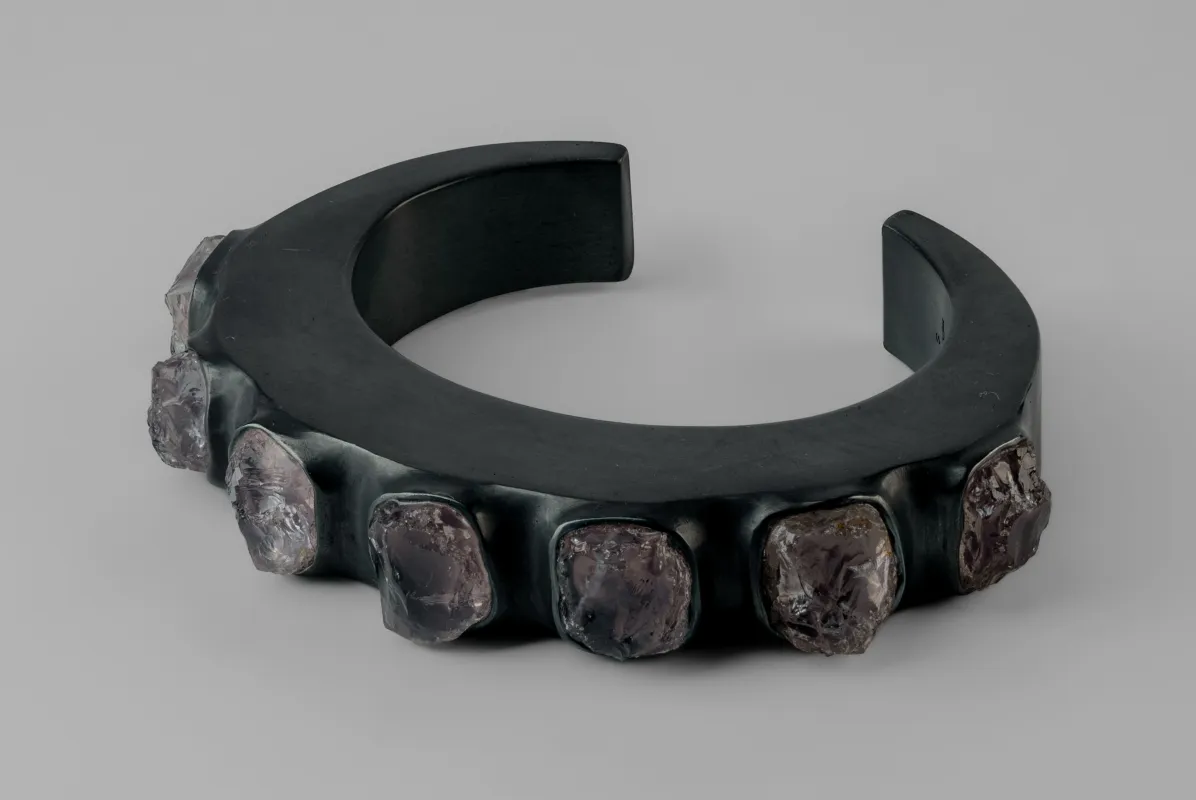 Crescent Bracelet (Terrestrial Surfaced, Rose Quartz, 15mm, KAS+ROS) sold by Parts of Four