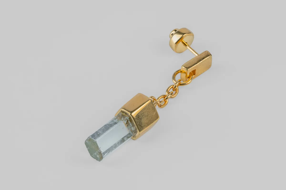 Talisman Dangle Earring (Aquamarine, YGA+AQU) sold by Parts of Four