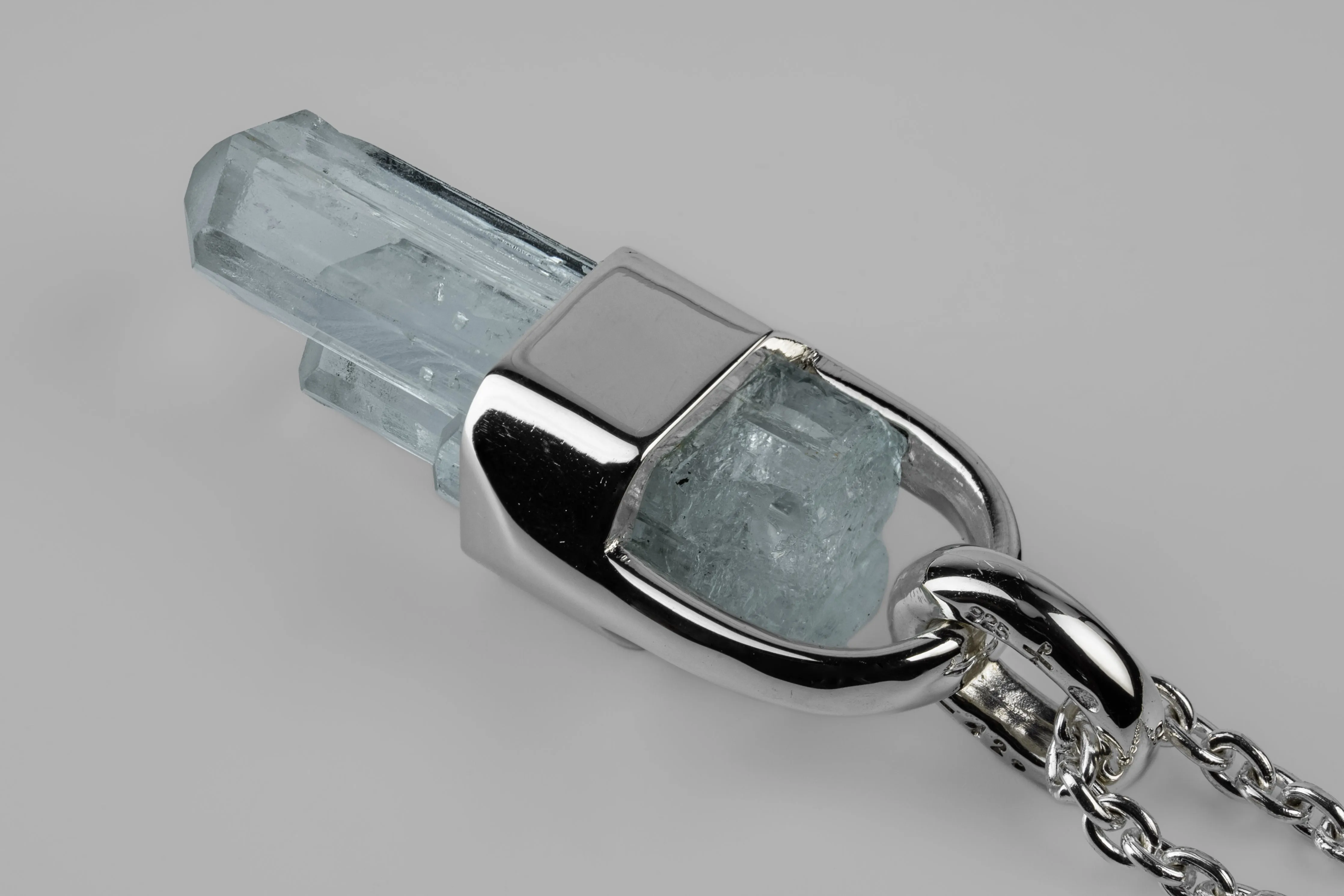 Talisman Necklace (Brace-Held, Aquamarine, PA+AQU) sold by Parts of Four product image thumbnail 2