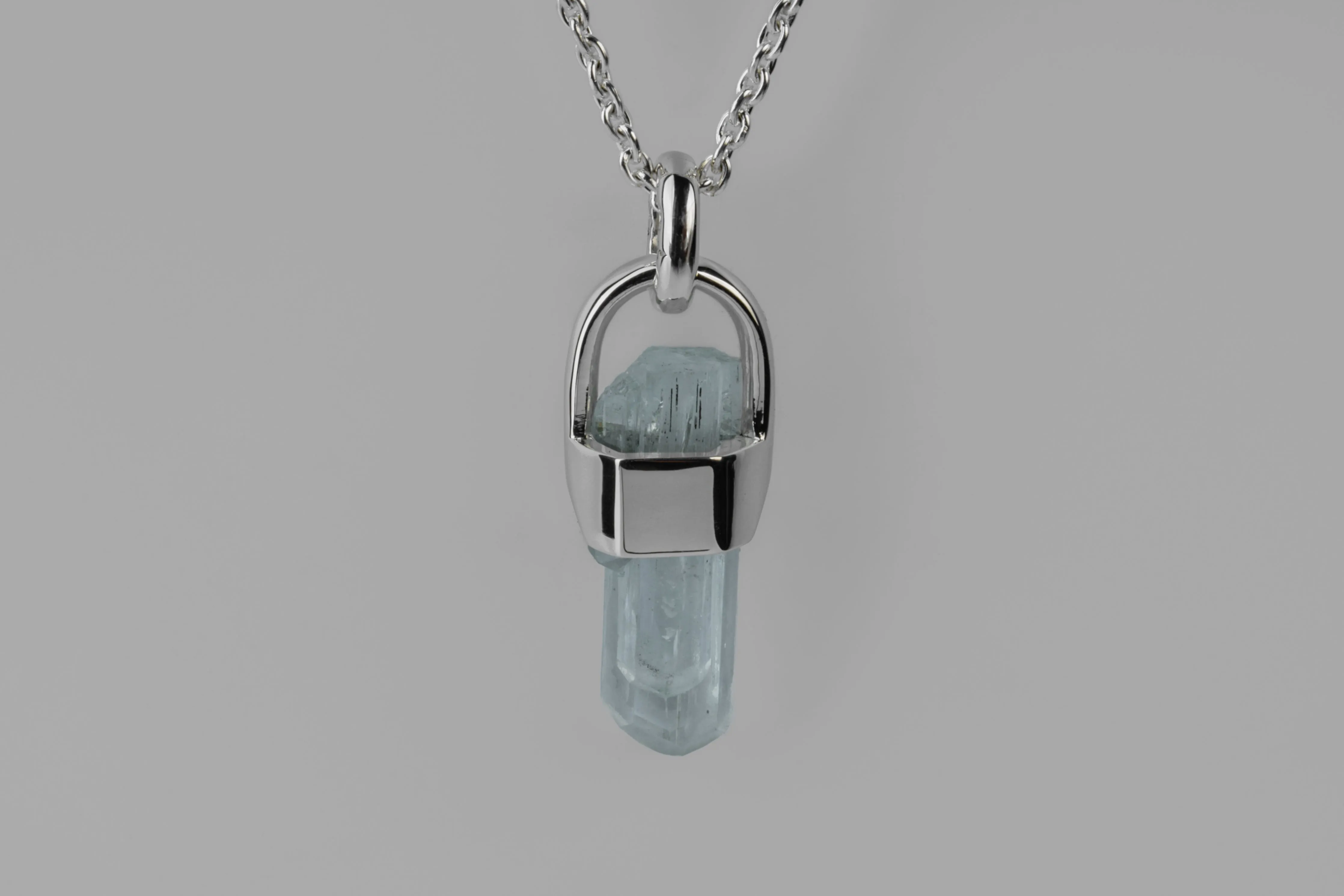Talisman Necklace (Brace-Held, Aquamarine, PA+AQU) sold by Parts of Four product image thumbnail 4