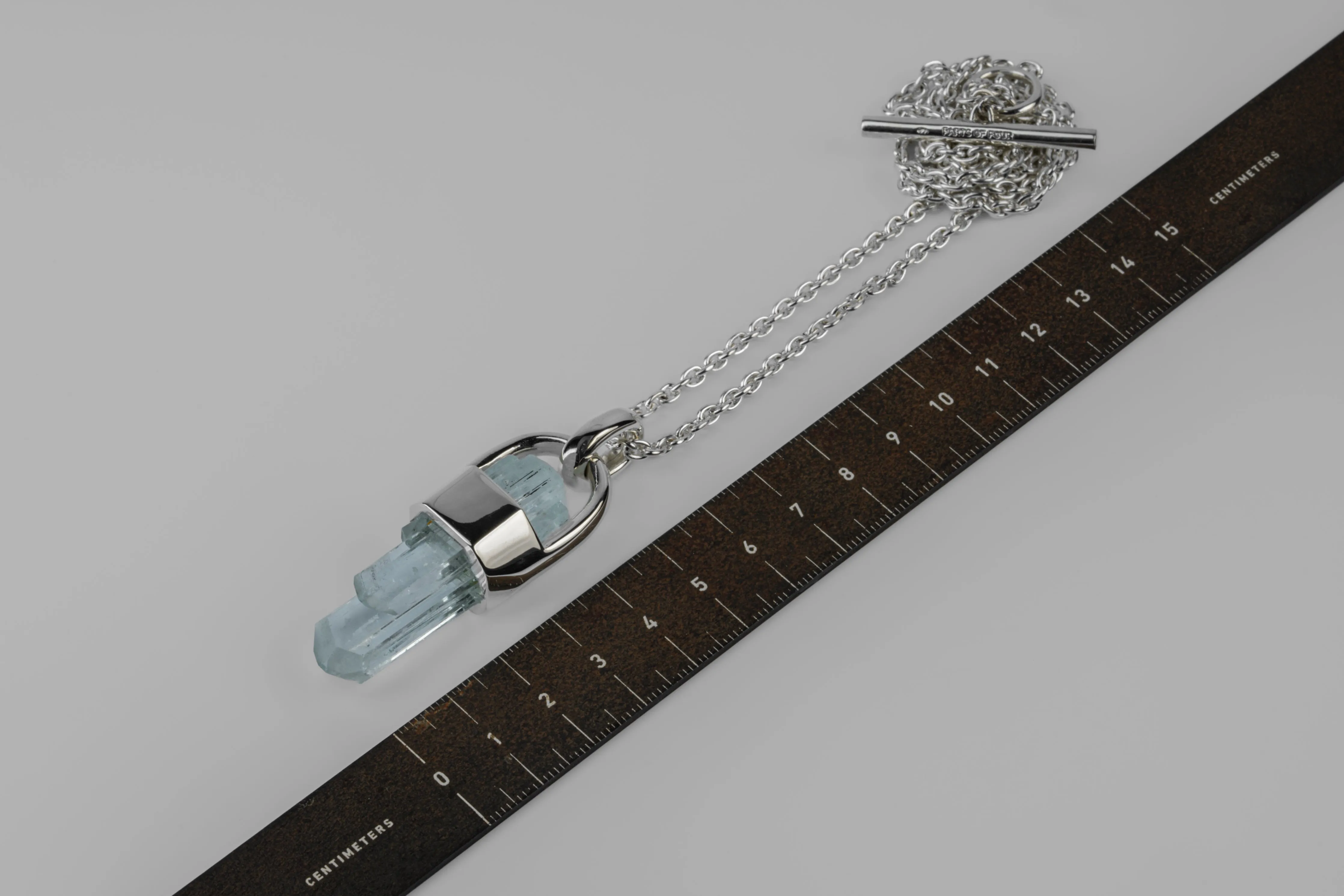 Talisman Necklace (Brace-Held, Aquamarine, PA+AQU) sold by Parts of Four product image thumbnail 5