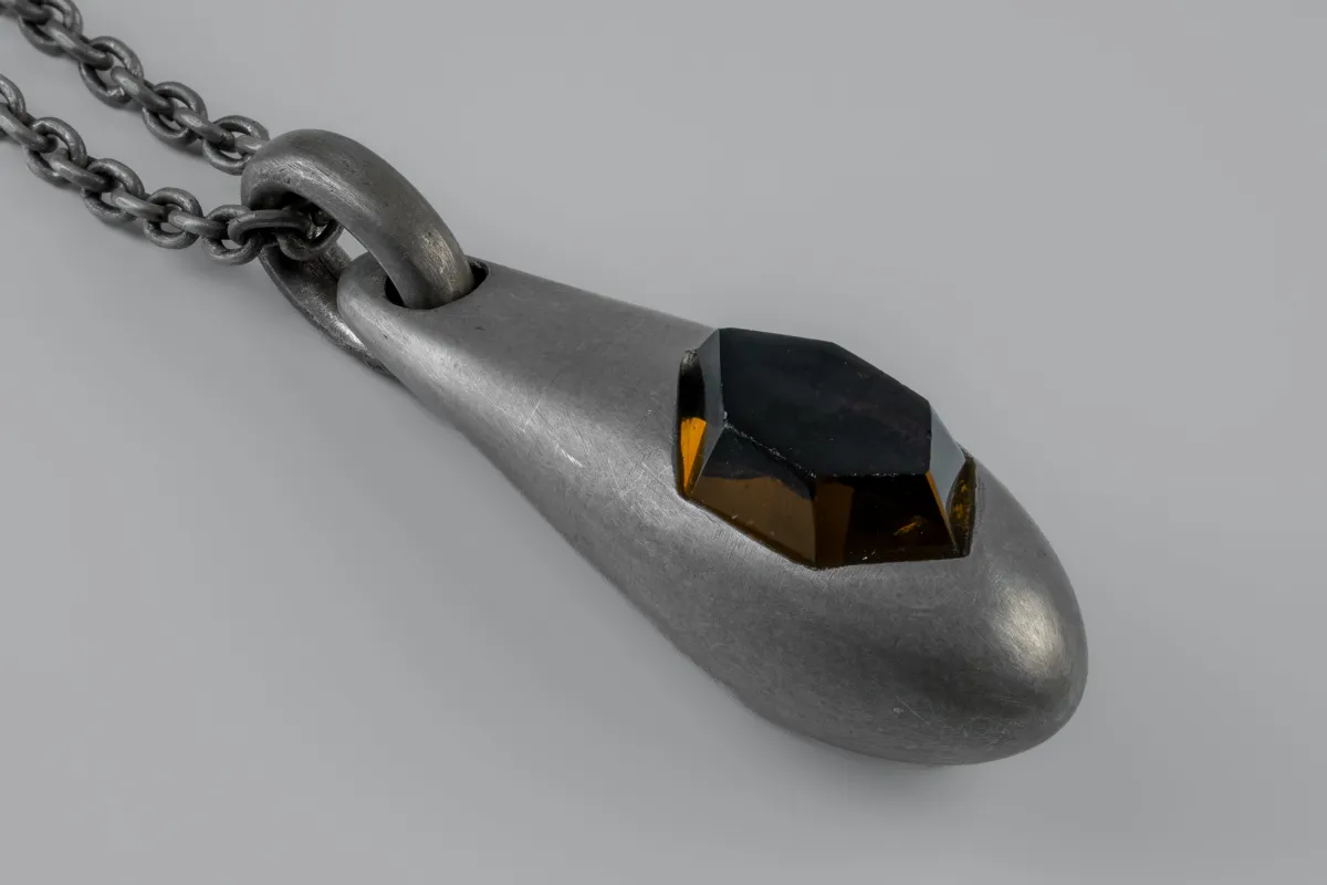 Chrysalis Necklace (Cremaster Emergence, Amber, DA+AMB) sold by Parts of Four