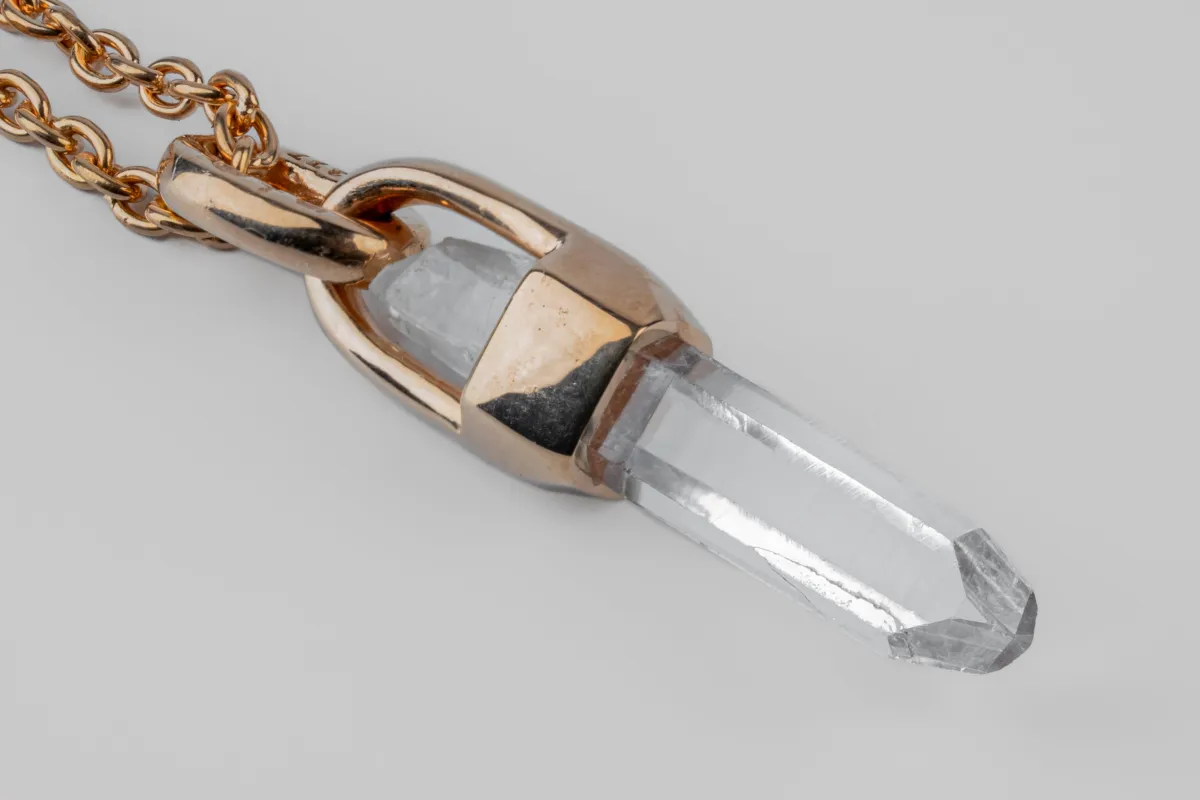 Talisman Necklace (Brace-Held, Lemurian Quartz, YMA+LEM) sold by Parts of Four