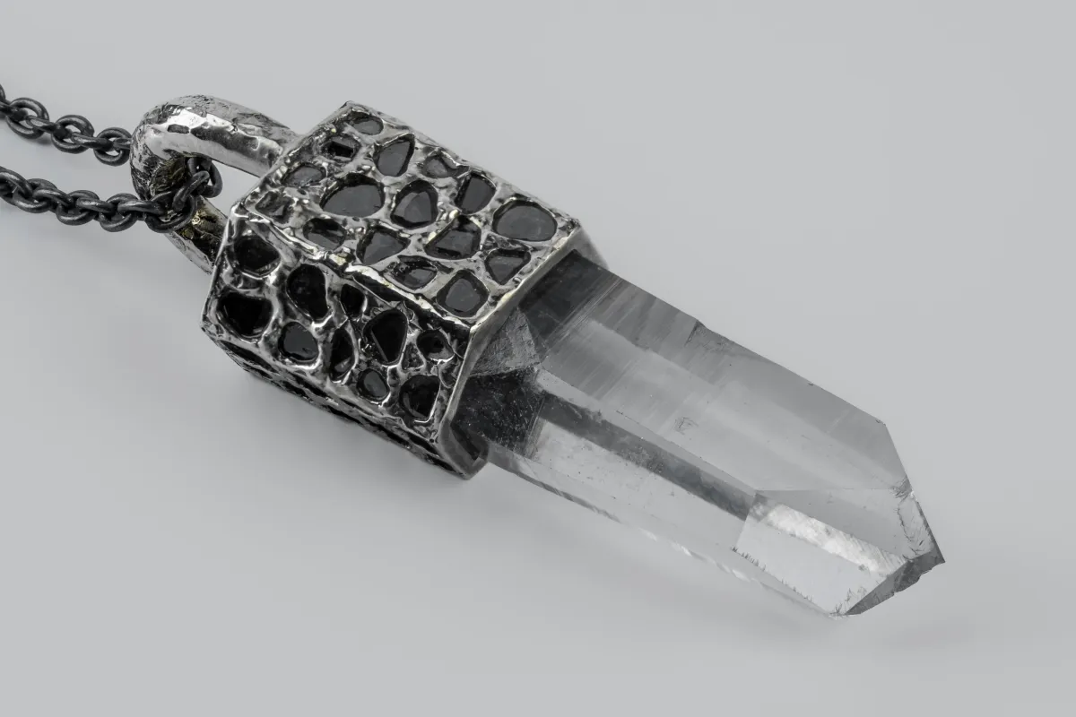 Talisman Necklace (Fuse, Mega Pavé, Lemurian Quartz, KA10KW+DIA+LEM) sold by Parts of Four