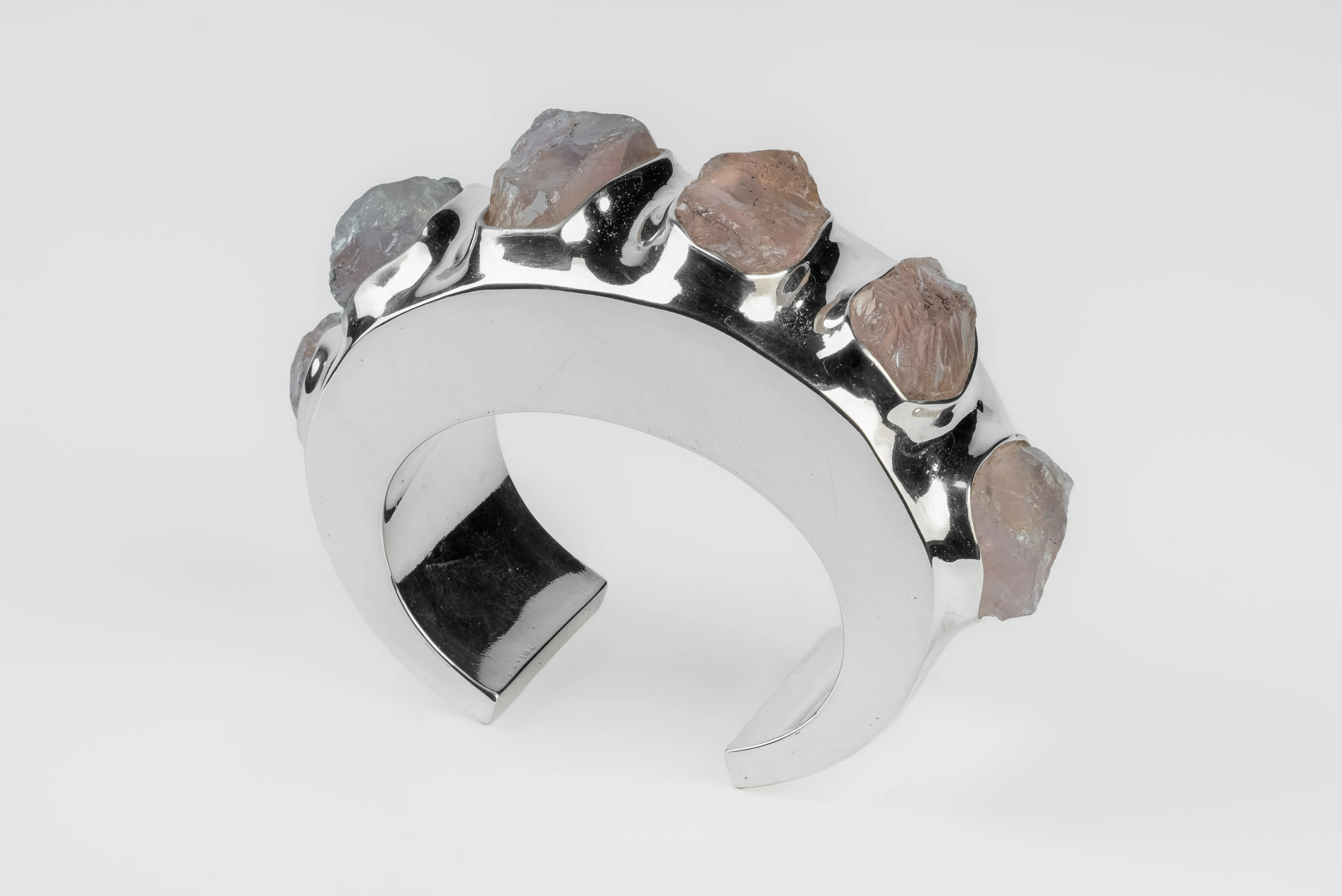 Crescent Bracelet (Terrestrial Surfaced, Rose Quartz, 30mm, YS+ROS) sold by Parts of Four product image thumbnail 2