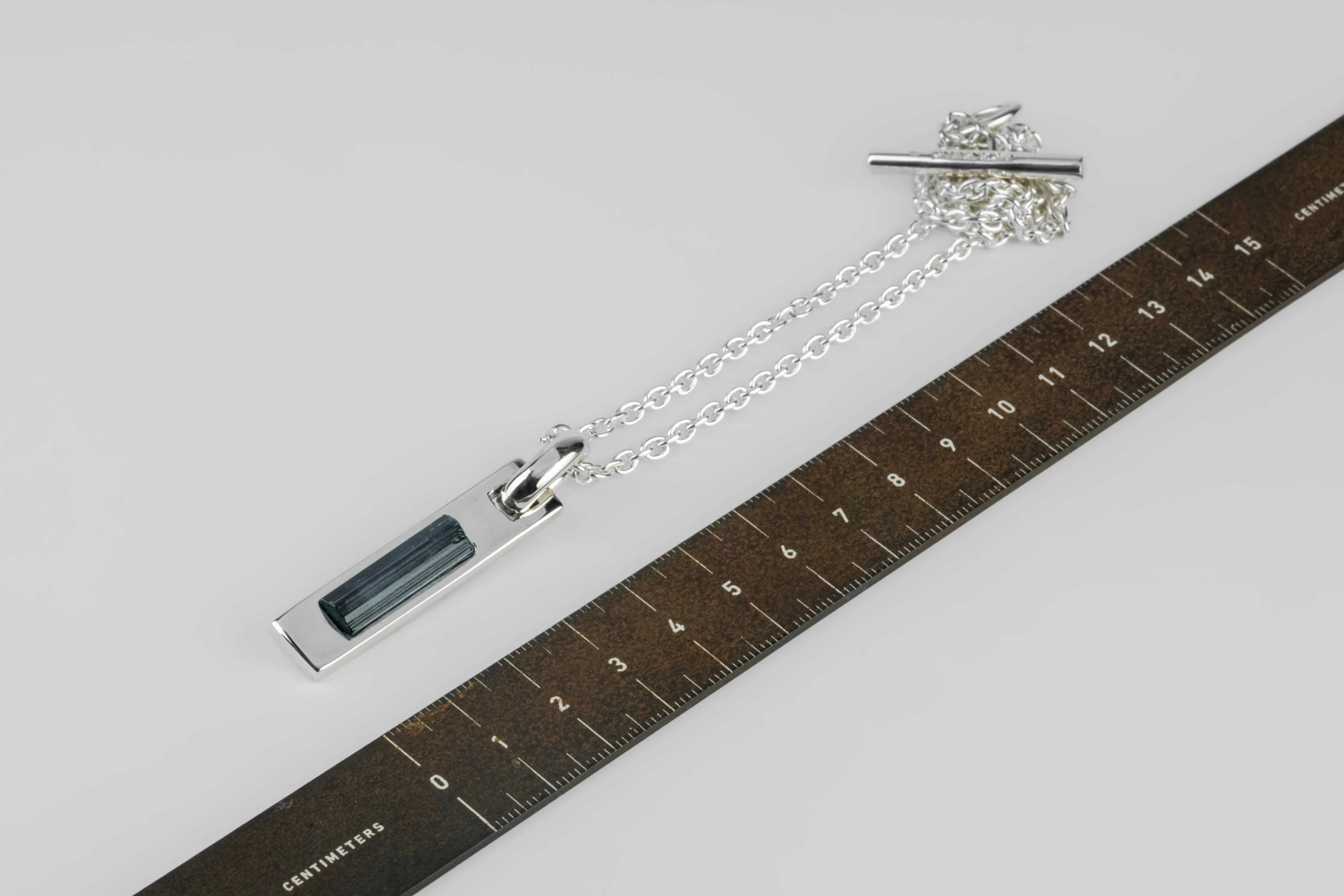 Plate Necklace (50cm, Adaptation, Blue Cap Tourmaline, PA+BCT) sold by Parts of Four product image thumbnail 5