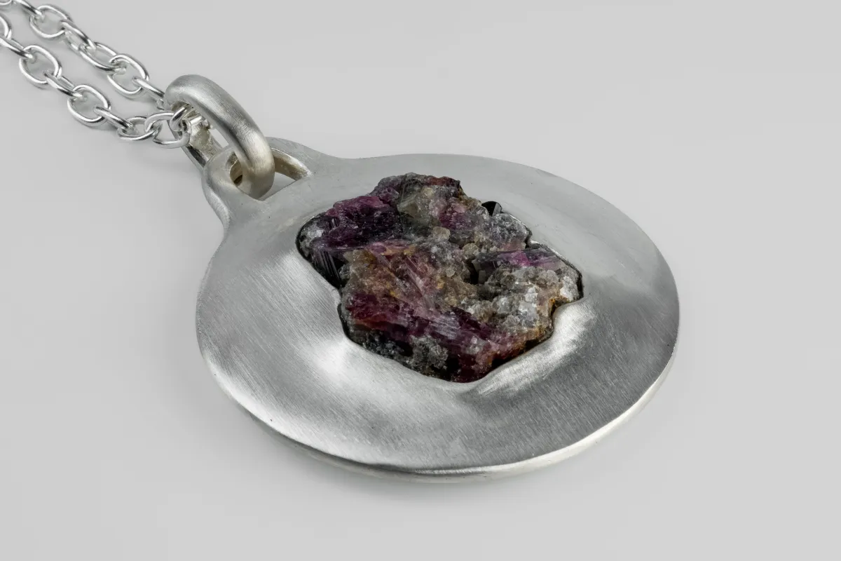 Morphed Disk Necklace (60mm, Rubellite, MA+RBL) sold by Parts of Four