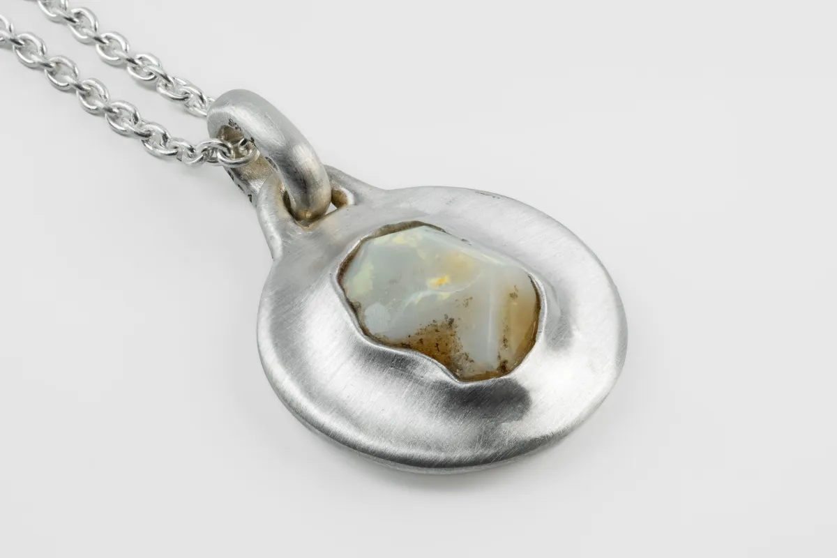 Morphed Disk Necklace (35mm, Opal, MA+OPL) sold by Parts of Four