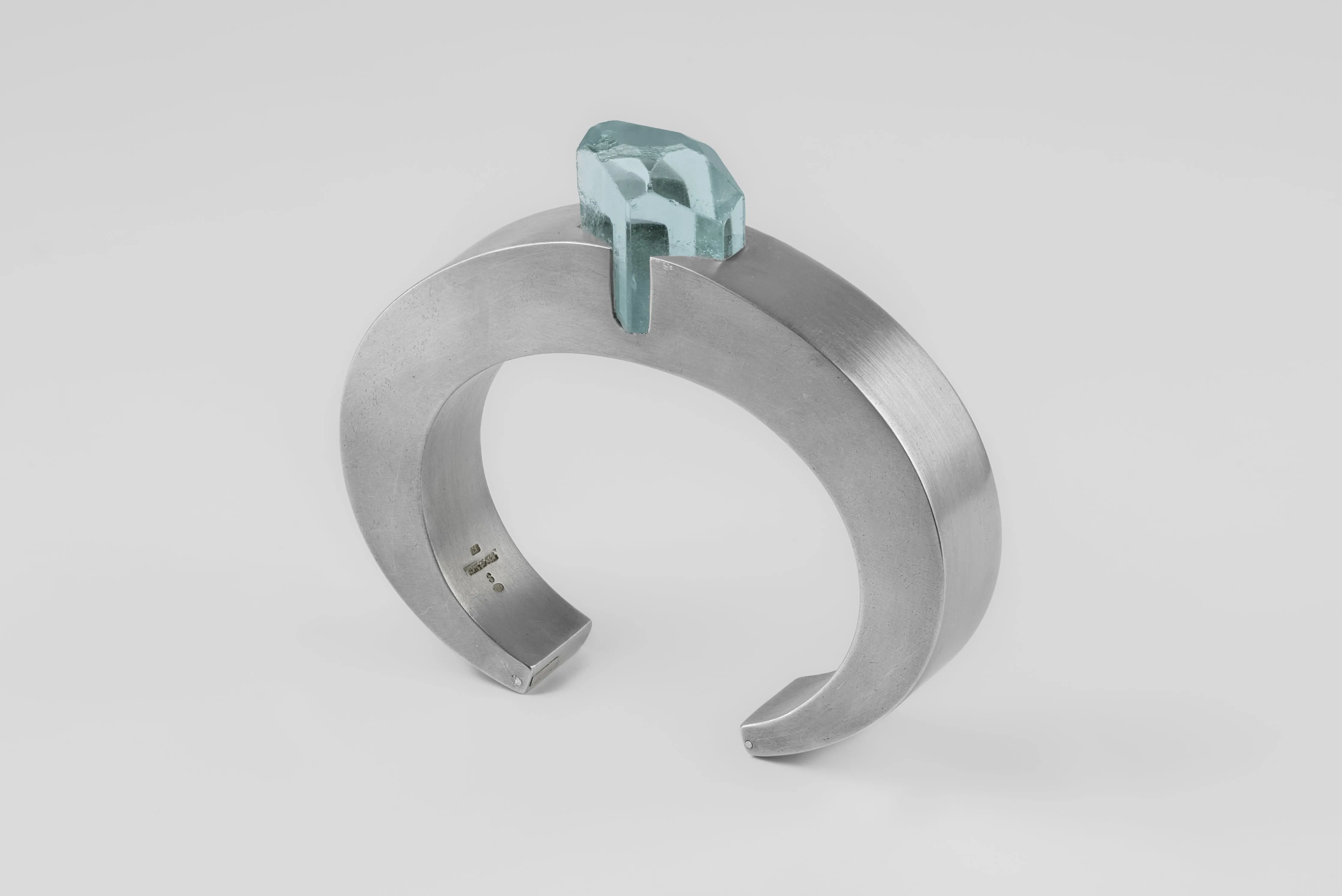 Crescent Bracelet (Mineral Collision, Aquamarine, 15mm, DA+AQU) sold by Parts of Four product image thumbnail 2