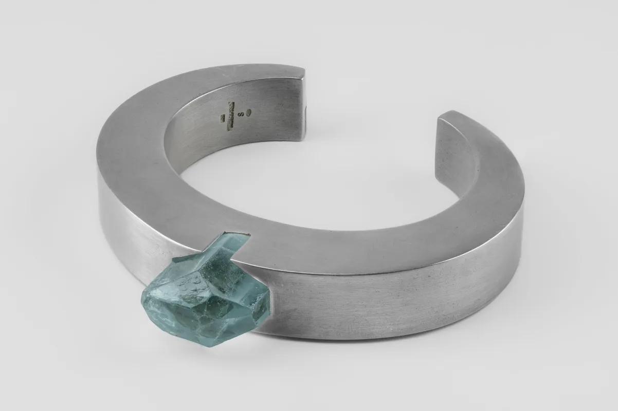 Crescent Bracelet (Mineral Collision, Aquamarine, 15mm, DA+AQU) sold by Parts of Four