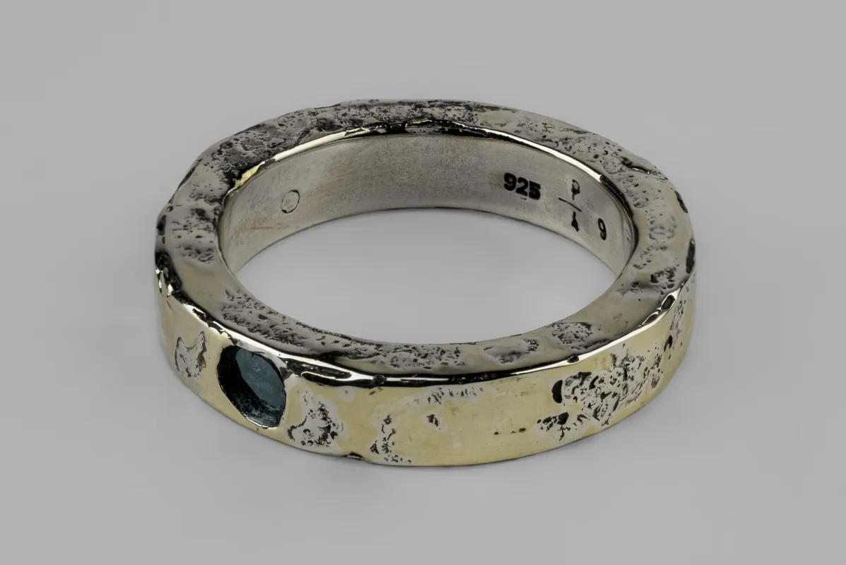 Sistema Ring (Full Fuse, 0.1 CT, Blue Diamond Slab, 4mm, PA18K+BDIA) sold by Parts of Four