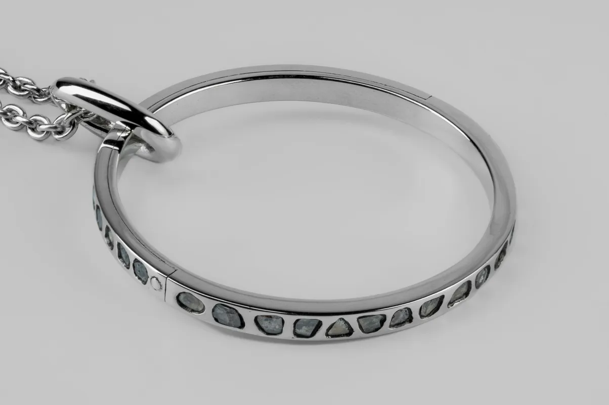 Portal Necklace v3 (Medium, Full Mega Pavé, PA+DIA) sold by Parts of Four