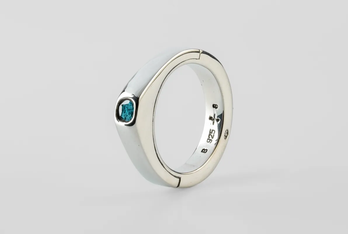 Sistema Ring (Terrestrial Surfaced, Expanded, 0.1 CT, Blue Diamond Slab, 4mm, PA+BDIA) sold by Parts of Four