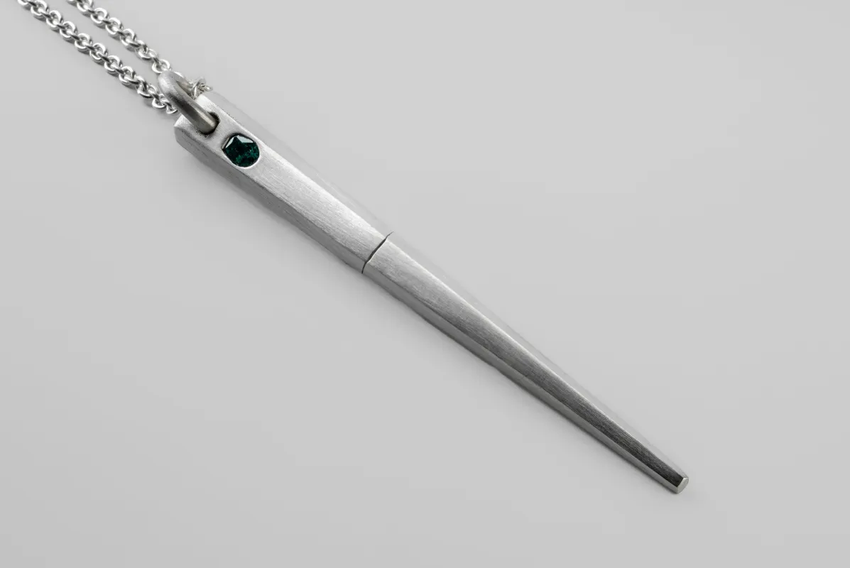 Big Spike Necklace (0.2 CT, Blue Diamond Slab, MA+BDIA) sold by Parts of Four